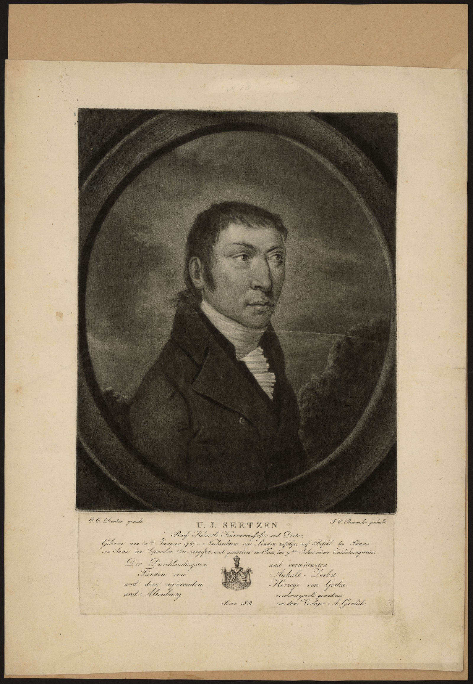 Изображение книги U. J. Seetzen Russ. Kaiserl. Kammerassessor und Doctor,