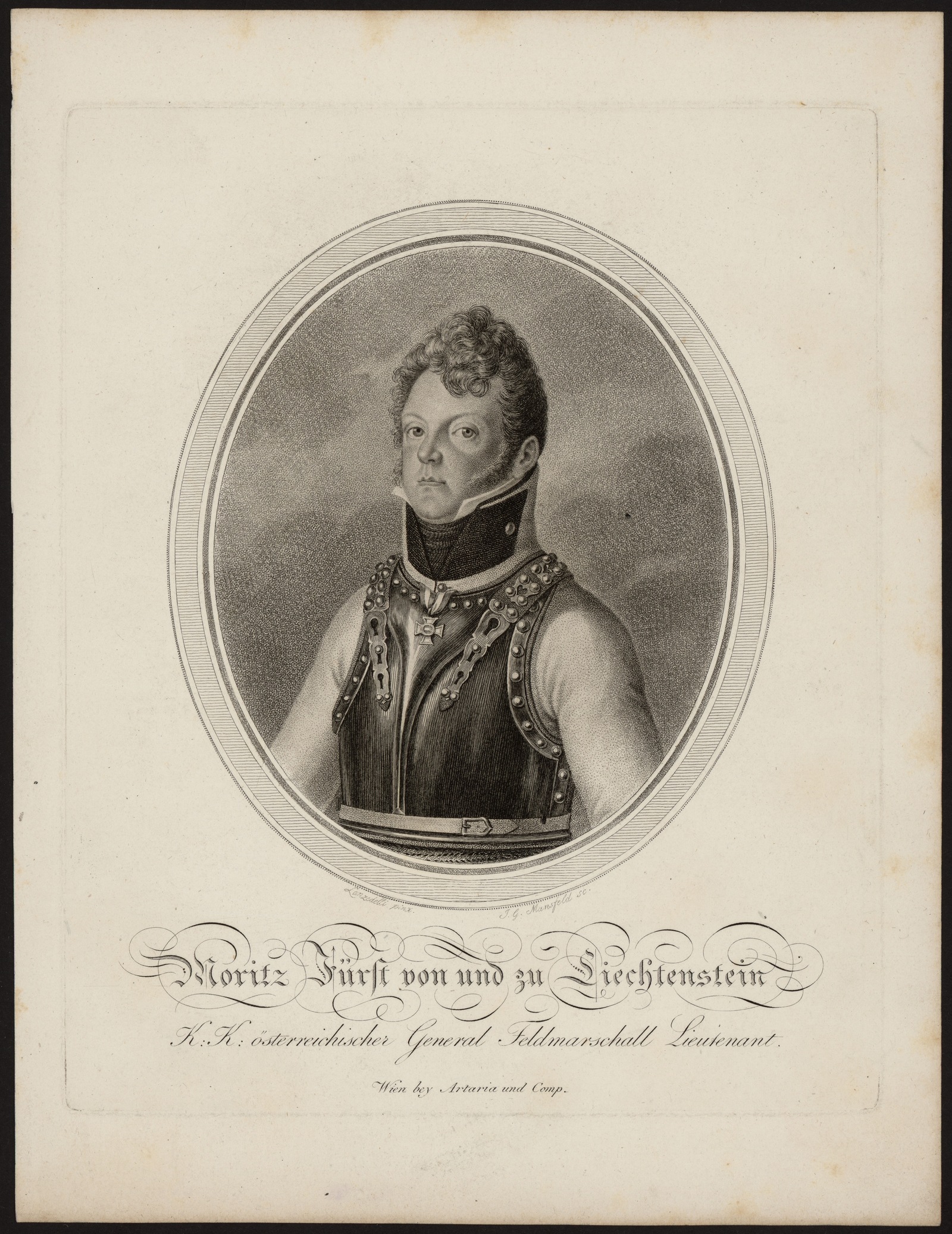 Изображение книги Moritz Fürst von und zu Liechtenstein k. k. österreichischer General Feldmarschall Lieutenant
