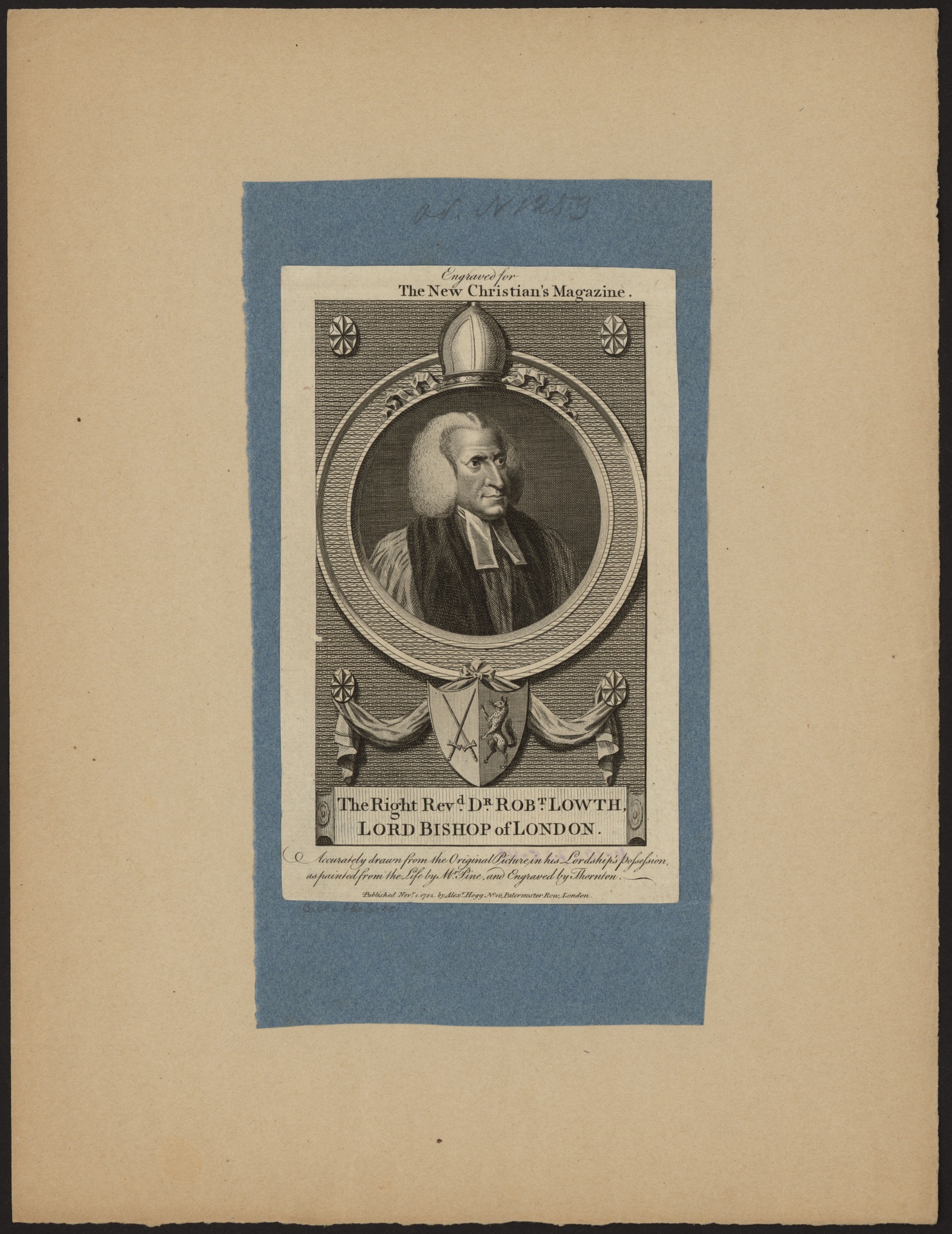 Изображение книги The Right. Revd. Dr. Robt. Lowth, Lord Bishop of London.