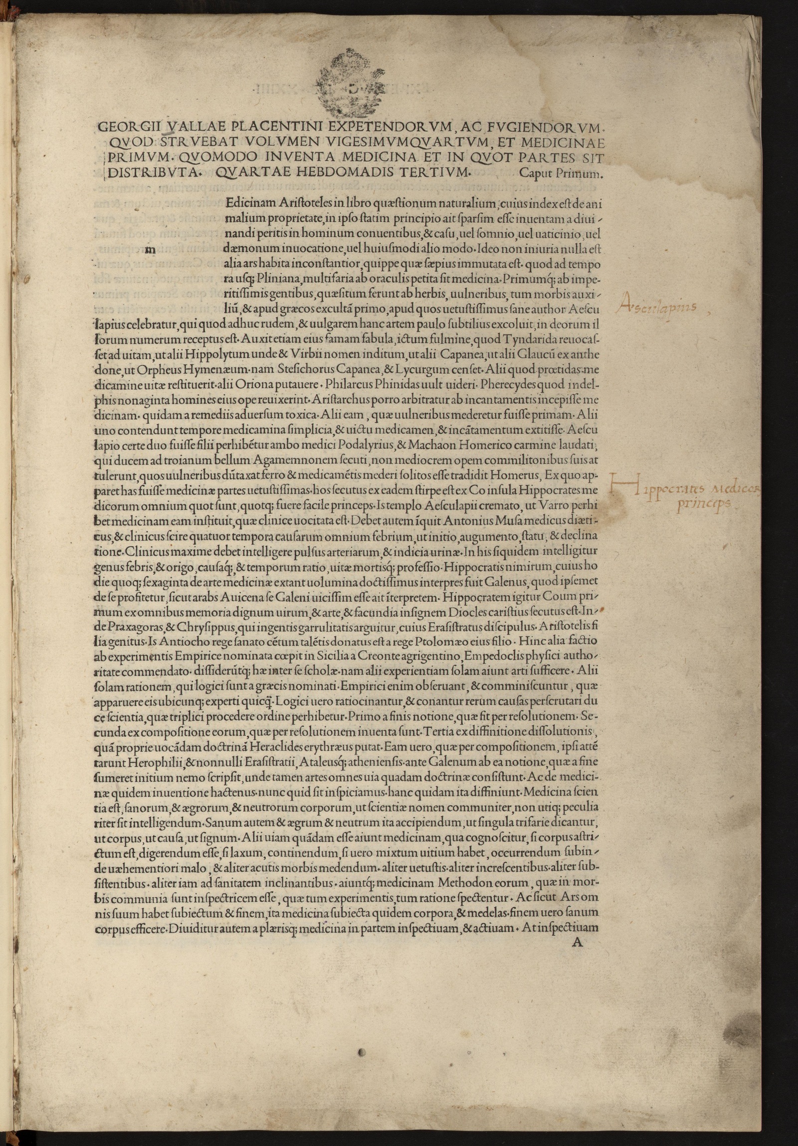 Изображение Georgii Vallae Placentini viri clariss. De expetendis, et fugiendis rebus opus, in quo haec continentur. De arithmetica libri iii ... De musica libri v ... De geometria libri vi ... De tota astrologia libri iiii ... De physiologia libri iiii ... De medicina libri vii ... Problematum liber unus. De grammatica libri iiii. De dialectica libri iii. De poetica liber unus. De rhethorica libri ii. De morali philosophia liber unus. De oeconomia, siue administratione domus libri iii ... Politicon unicum volumen ... De corporis commodis, & incommodis libriiii ... De rebus externis liber unus, ac ultimus ... [P. 2]