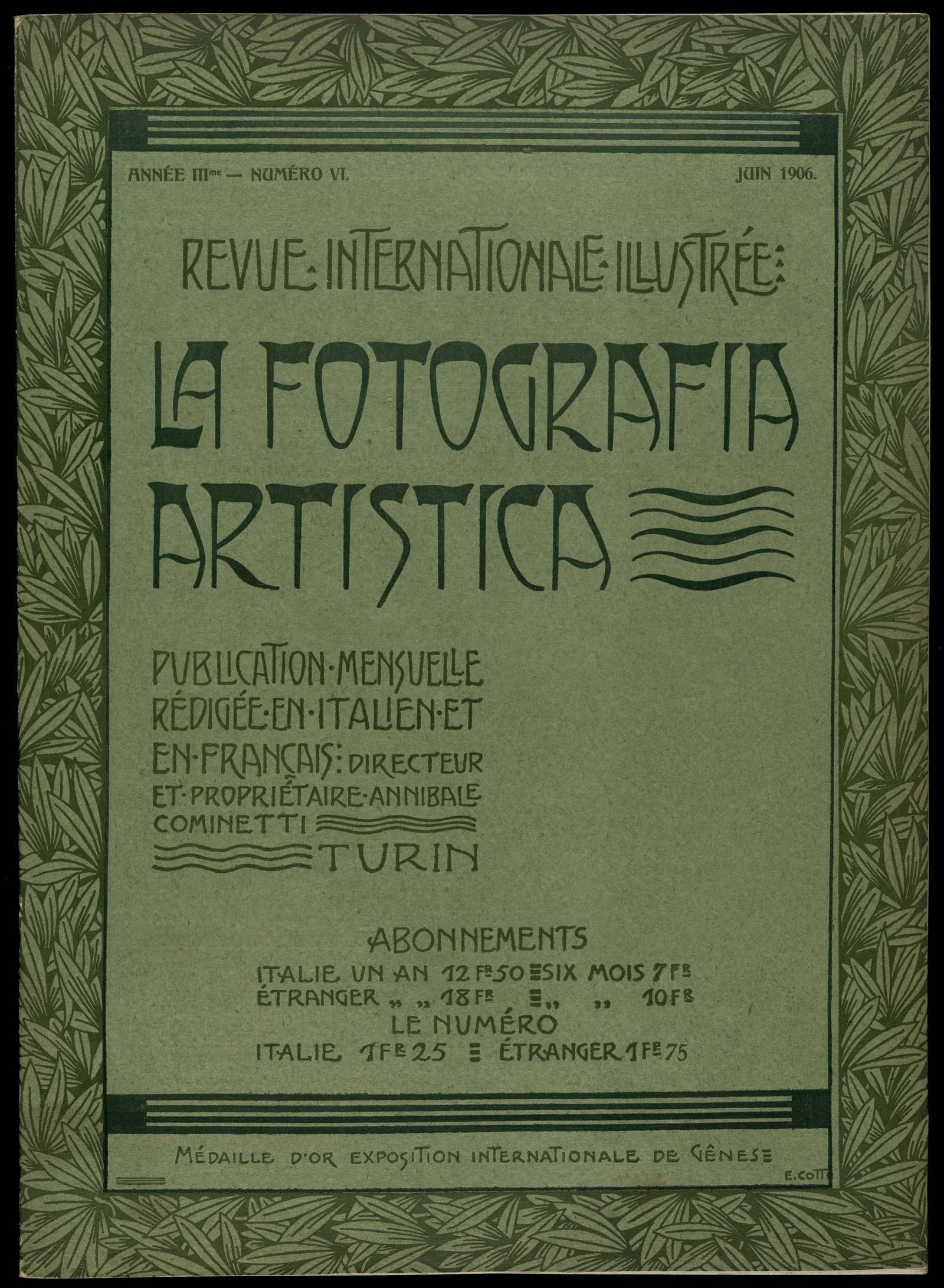 Изображение книги La fotografia artistica : revue internationale illustrée = rivista internazionale illustrata. Année 3, № 6 (Juin 1906)