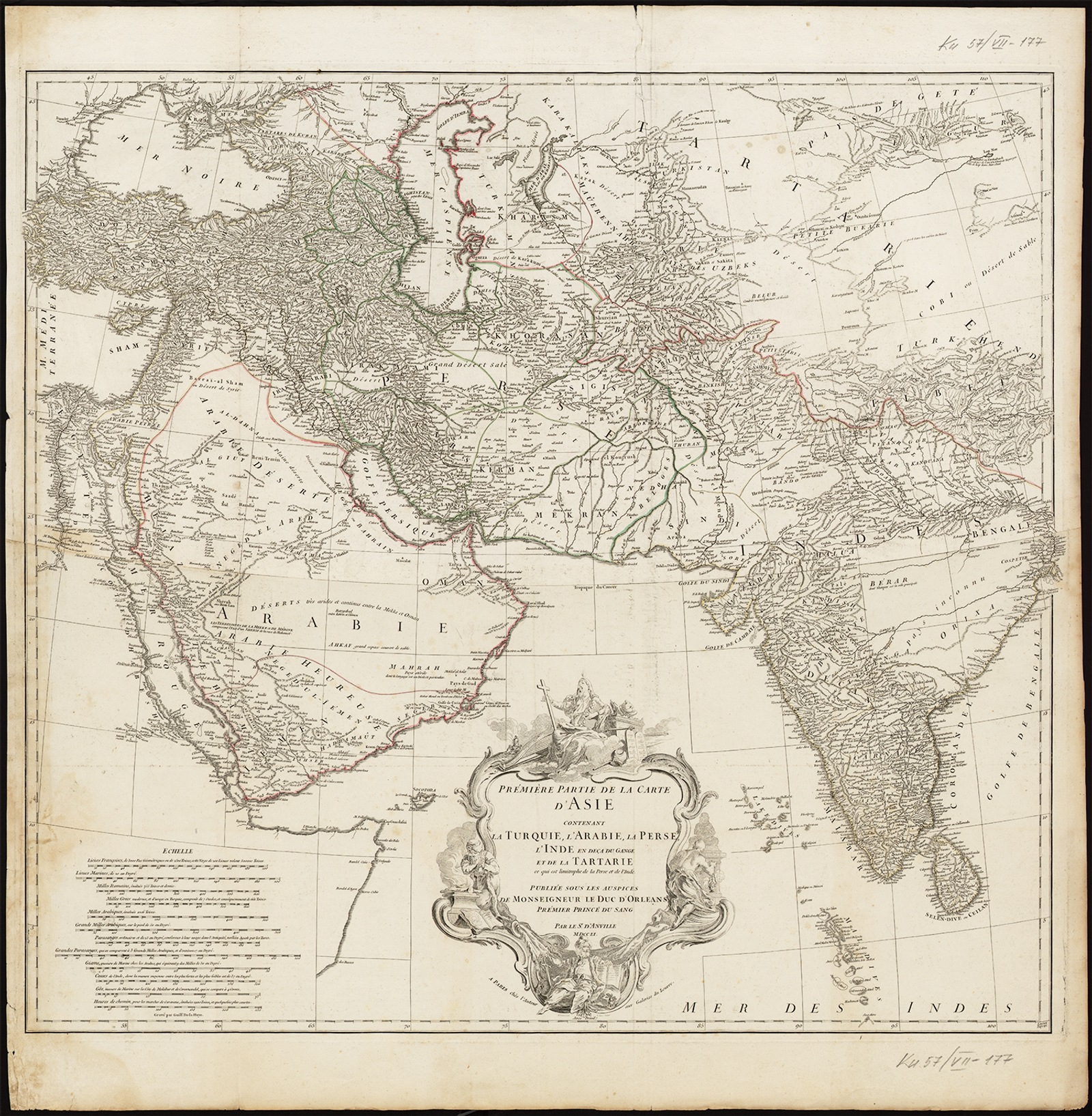 Изображение книжного памятника 'Настенная карта Азии в трёх частях. Ч.1'