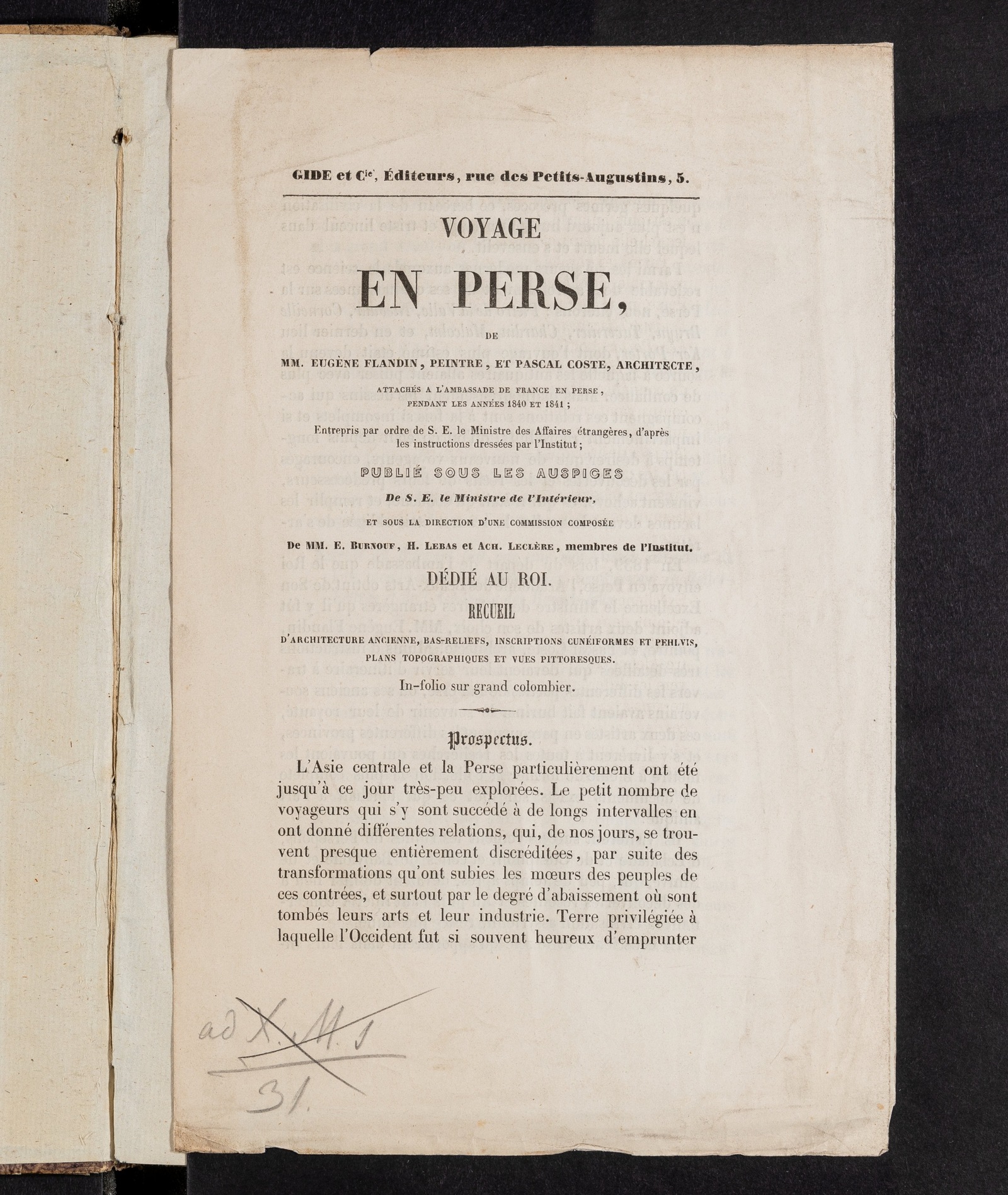 Изображение Atlas pour servir au Voyage en Perse, Pendant les années 1812 et 1813