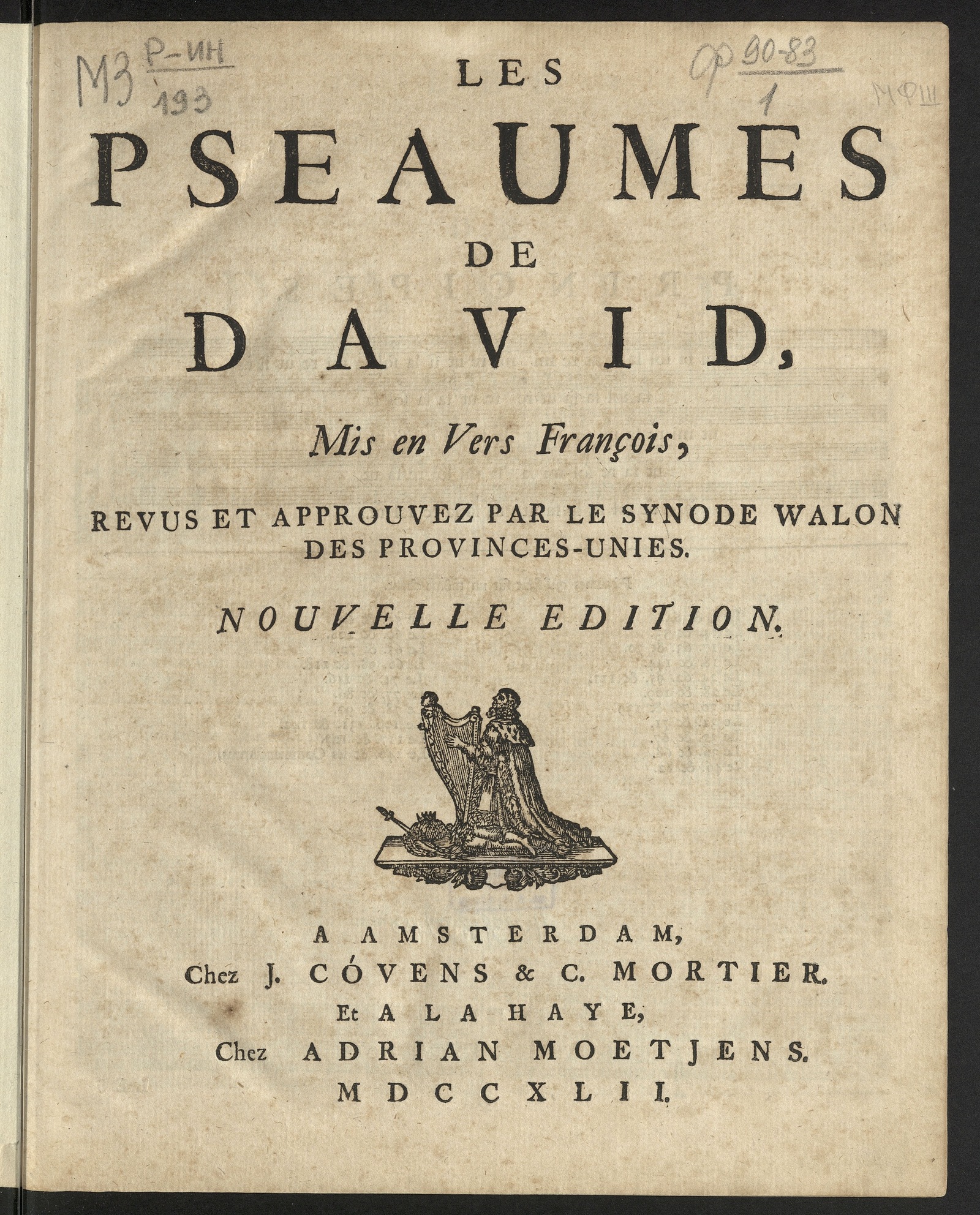 Изображение книги Les pseaumes de David