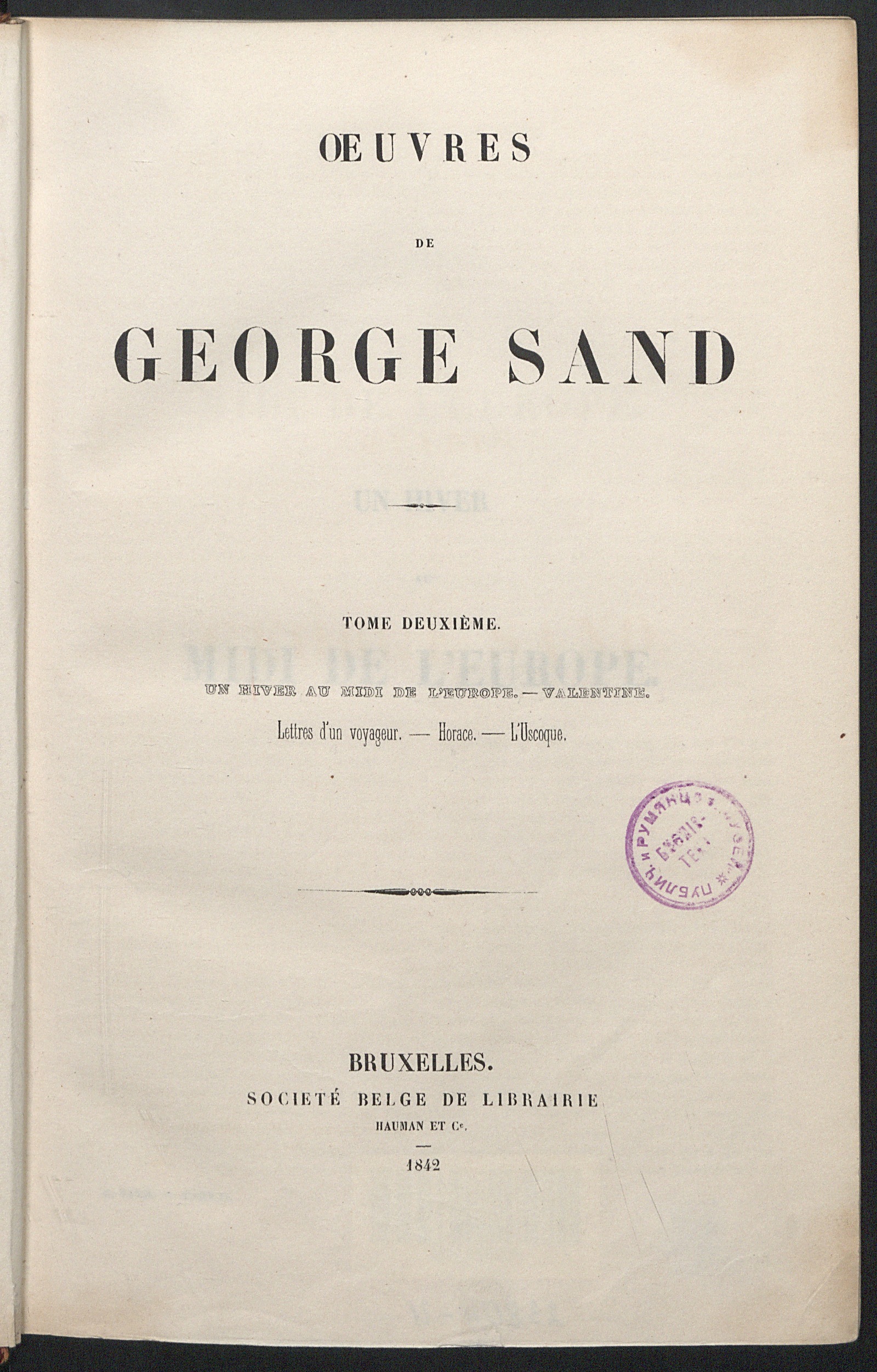 Изображение Œuvres de George Sand. T. 2