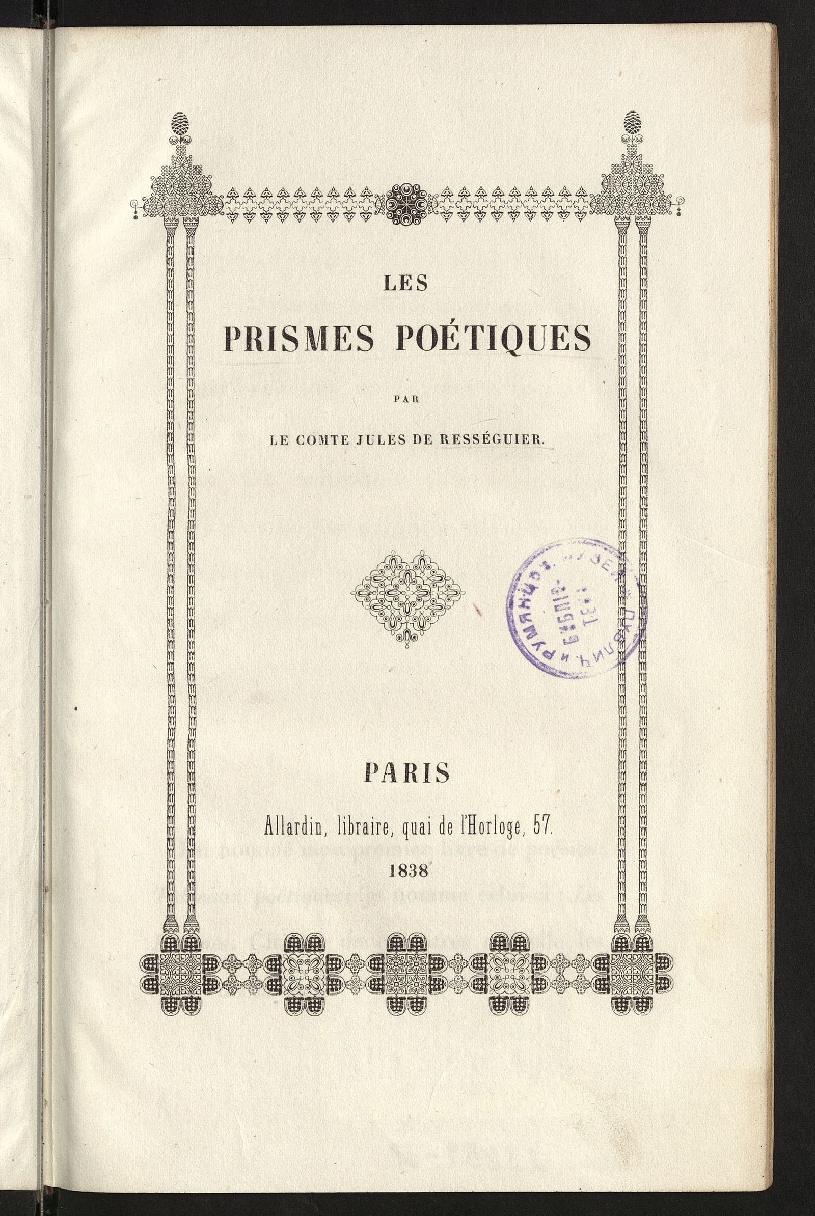 Изображение книги Les prismes poétiques