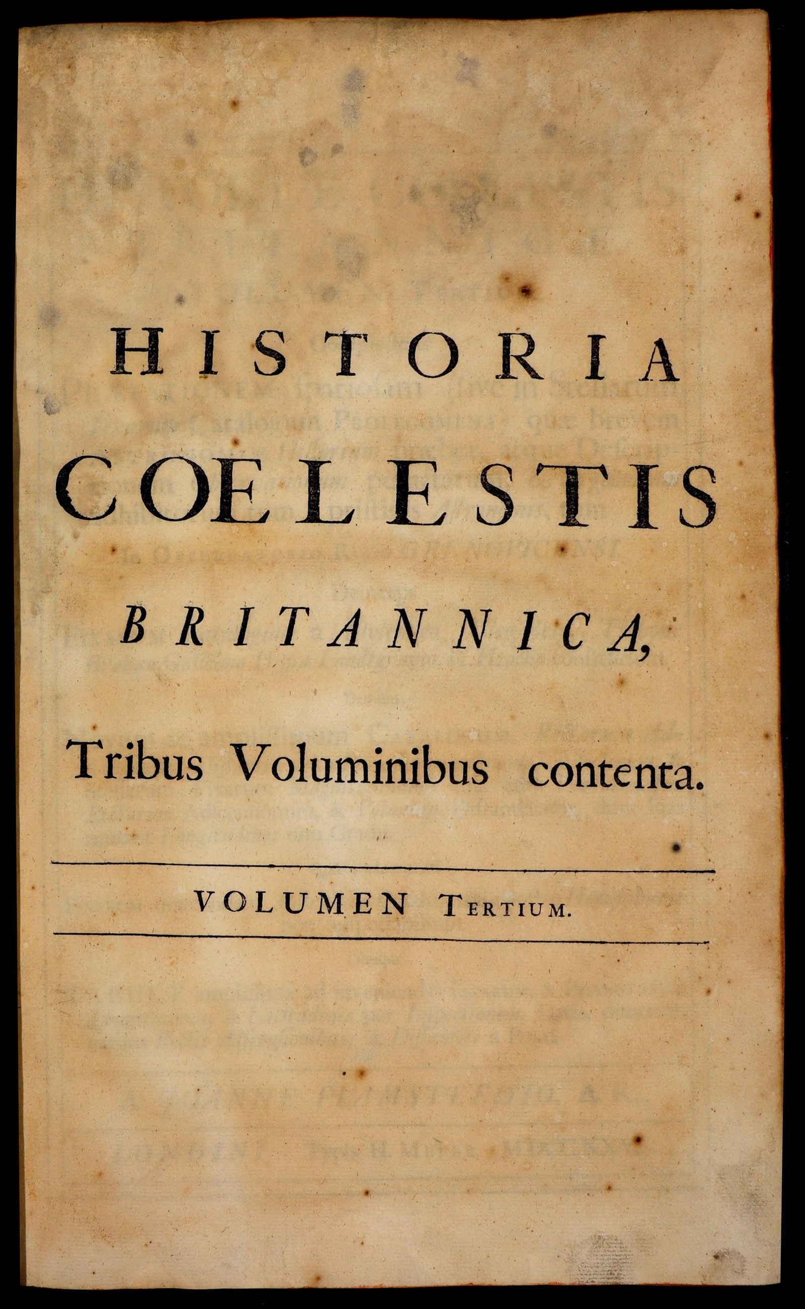 Изображение Historiæ coelestis Britannicæ volumen primum [-tertium]. Vol. 3