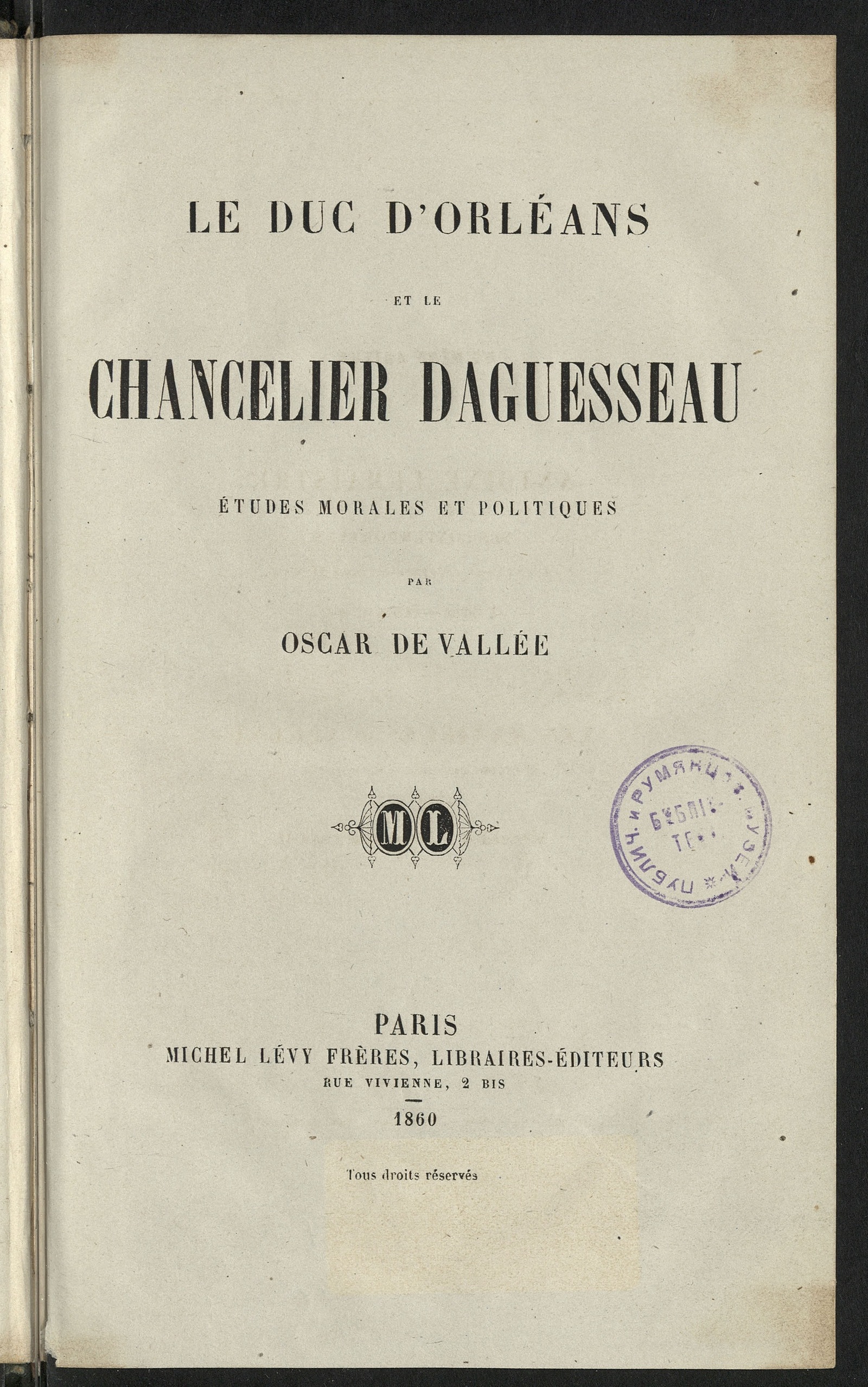 Изображение книги Le duc d'Orléans et le chancelier Daguesseau