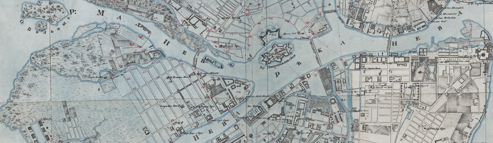 Фоновое изображение План наводнения Ст. Петербурга 7 ноября 1824 года