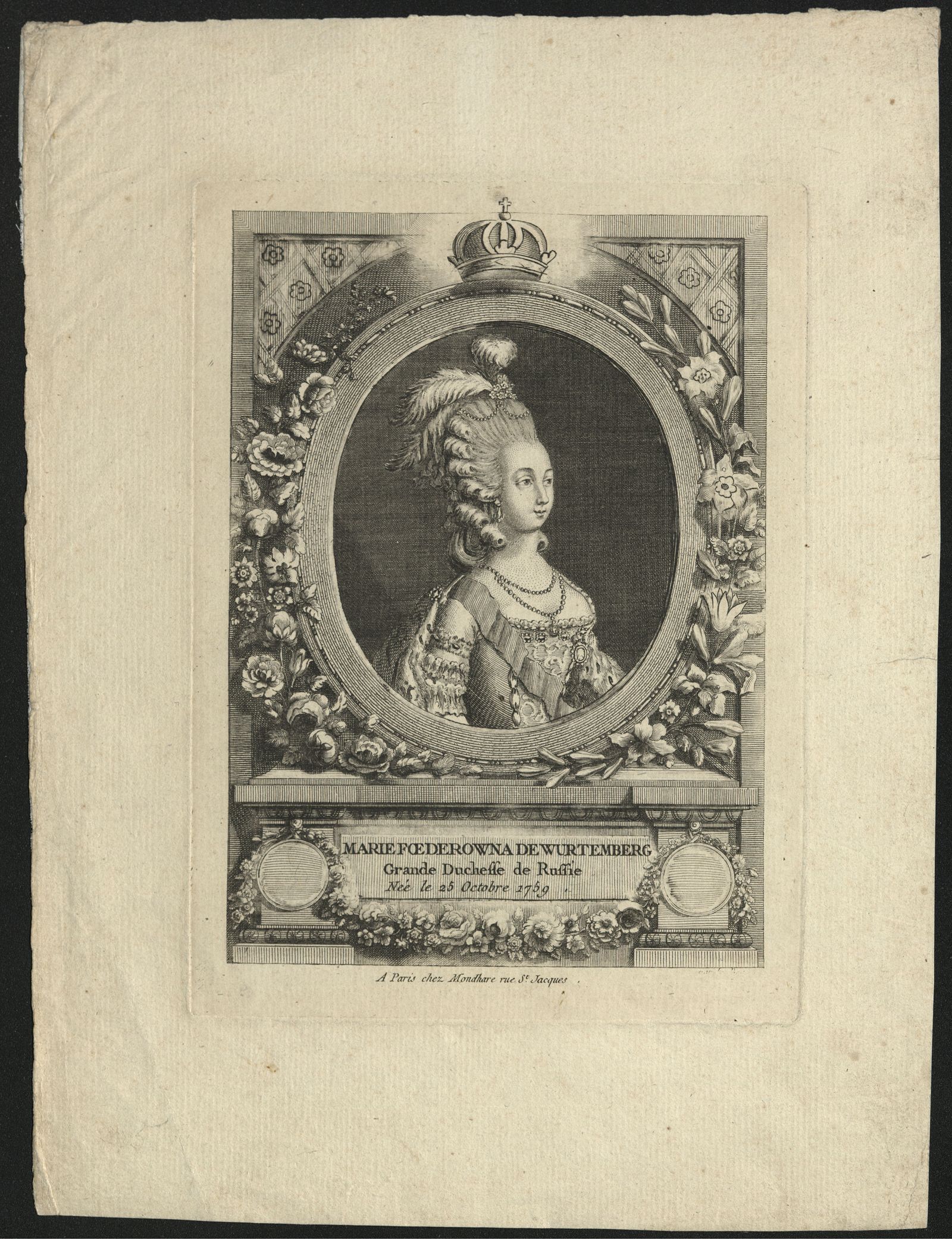 Изображение Marie Foederowna de Wurtemberg grande duchesse de Russie