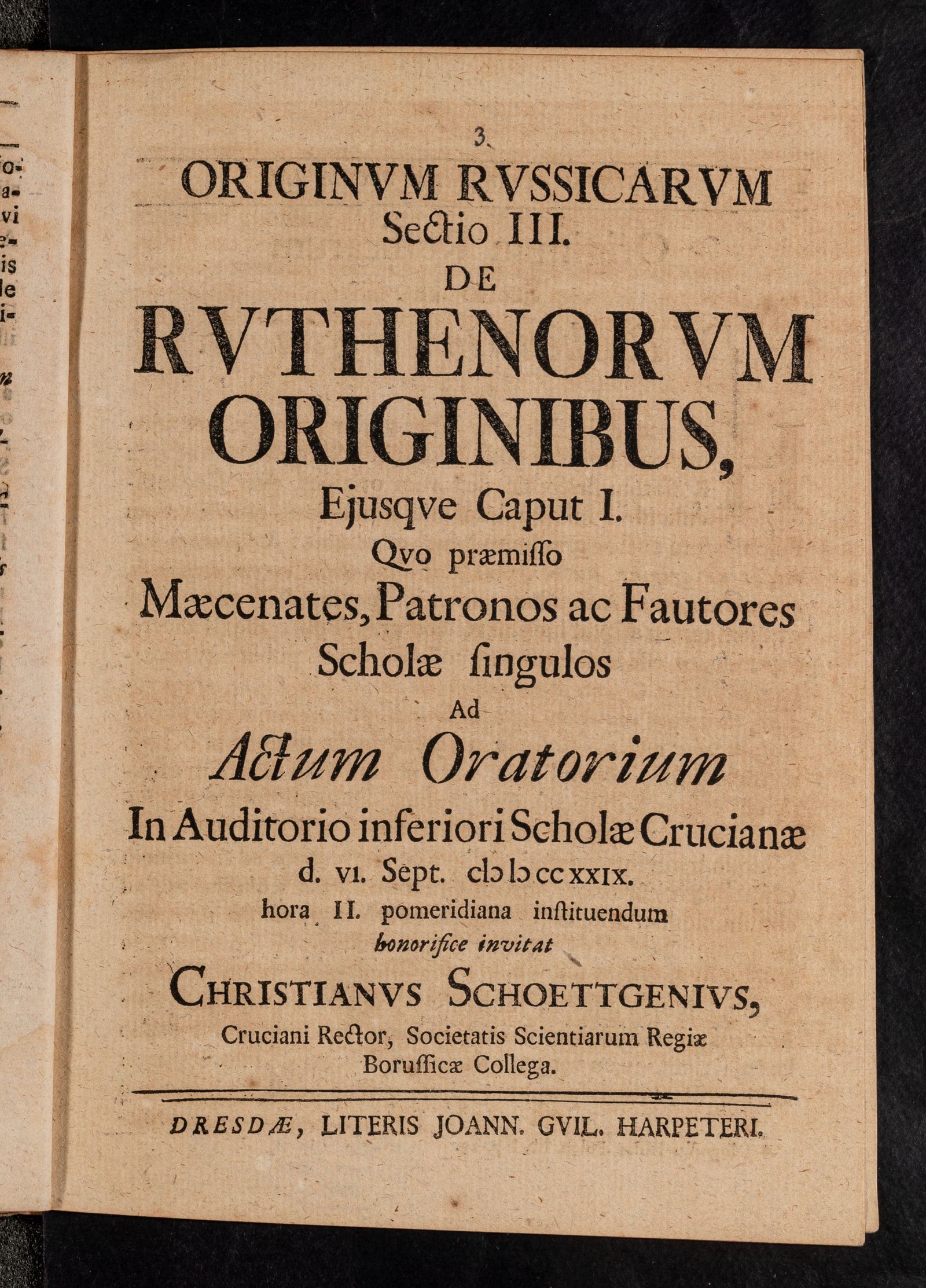 Изображение Originum Russicarum Sectio III. De Ruthenorum Originibus, Ejusque Caput I