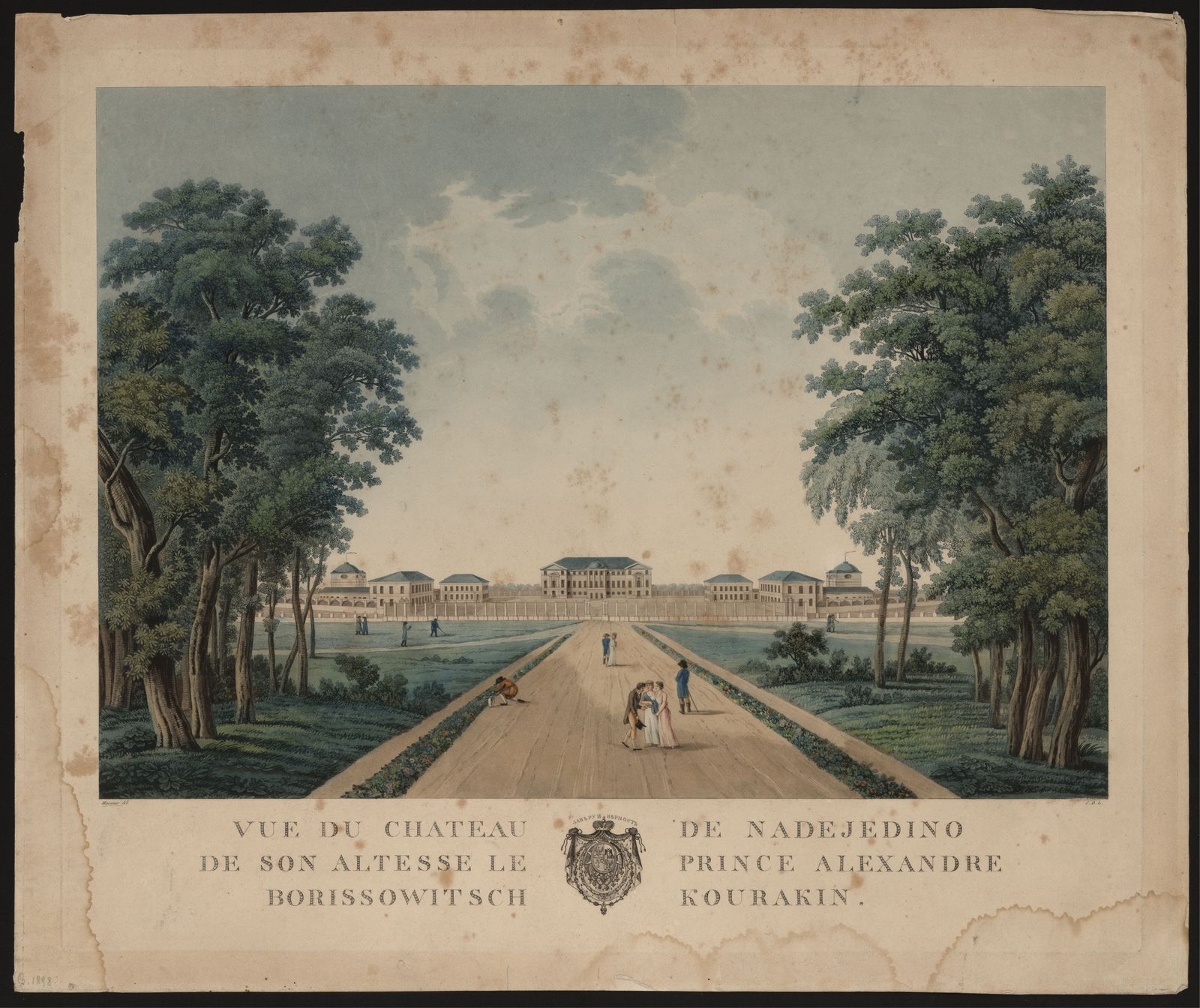 Изображение книги Vue du chateau de Nadejedino de Son Altesse le Prince Alexandre Borissowitsch Kourakin