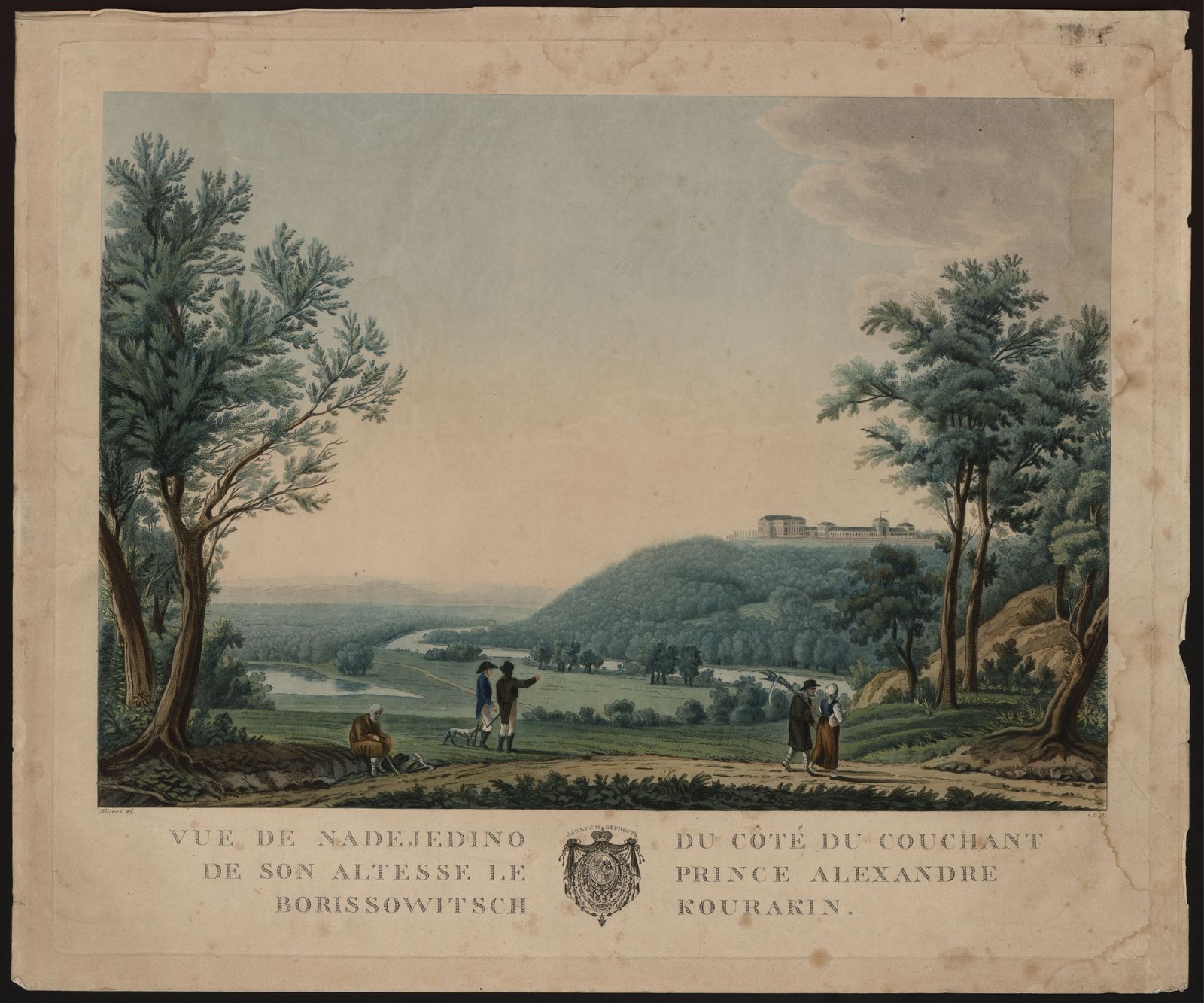 Изображение книги Vue de Nadejedino du côté du couchant de Son Altesse le Prince Alexandre Borissowitsch Kourakin