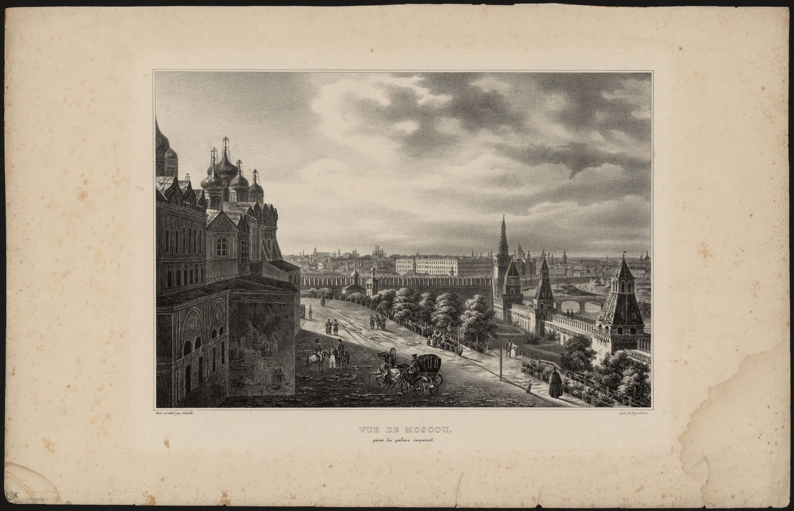 Изображение книги Vue de Moscou, prise du palais impérial
