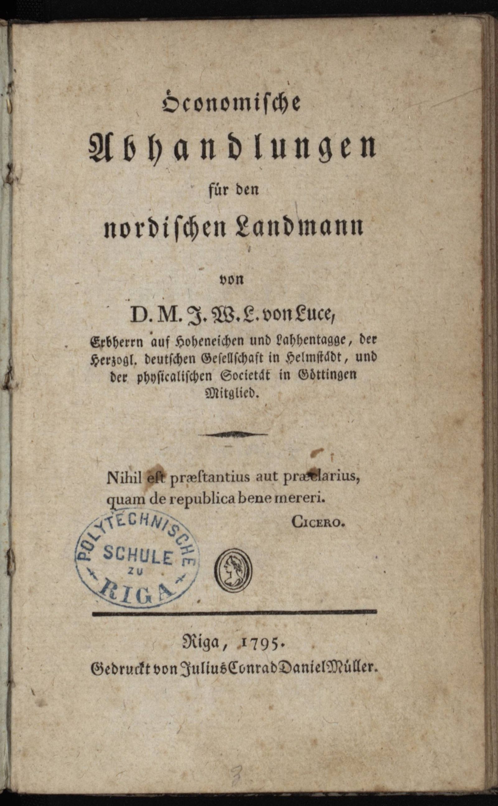 Изображение книги Öconomische Abhandlungen für den nordischen Landmann von D. M. J. W. L. von Luce..