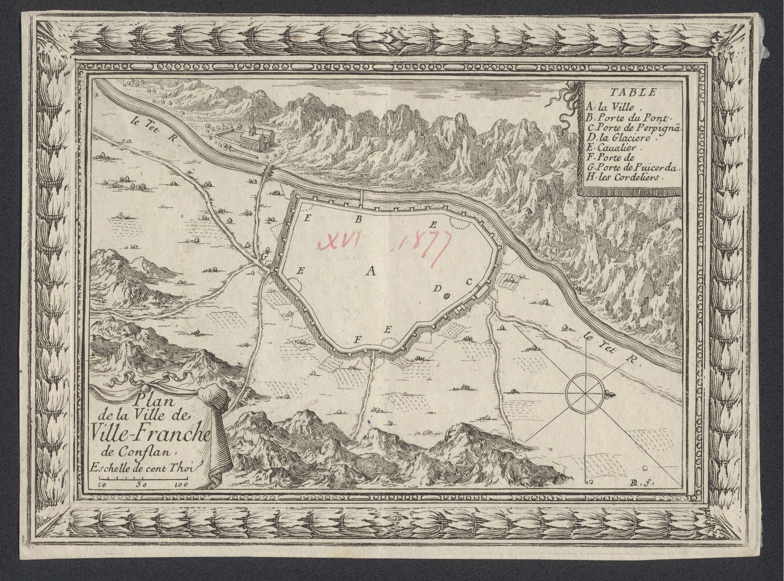 Изображение книги Plan de la ville de Ville-Franche de Conflan