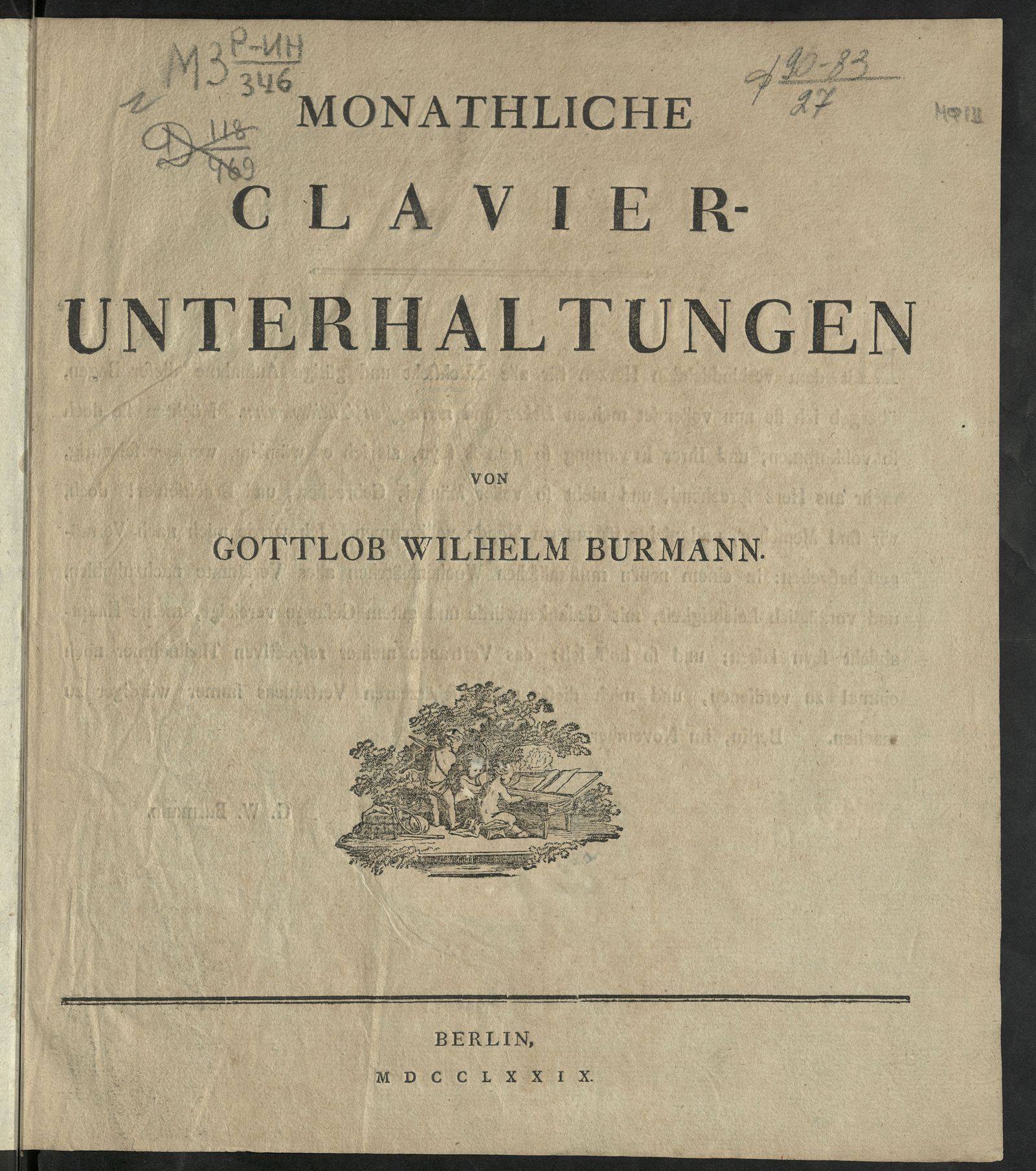 Изображение книги Monathliche Clavier-Unterhaltungen : [für Clavier und Singstimmen]