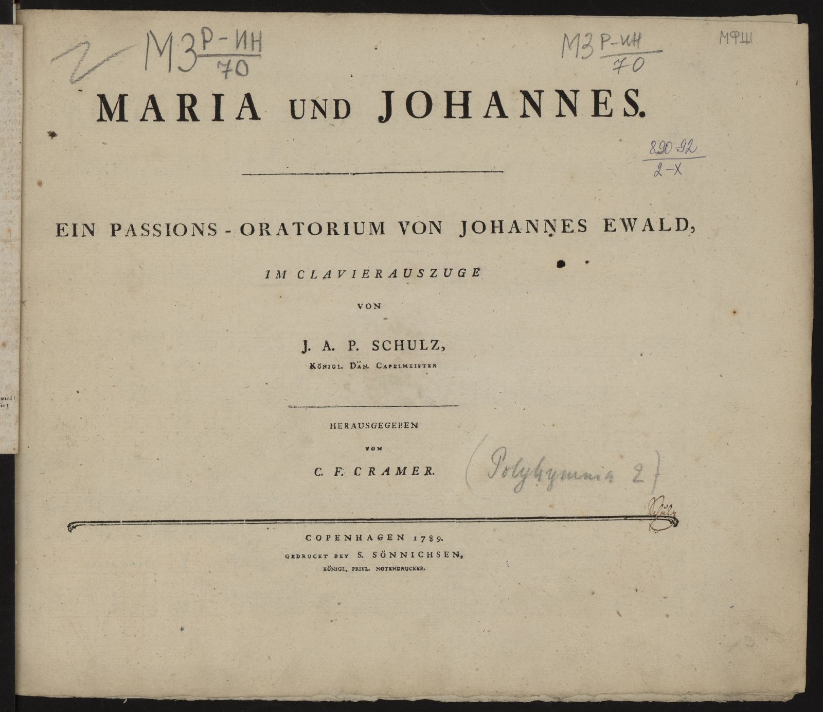 Изображение книги Maria und Johannes : Ein Passions-Oratorium von Johannes Ewald