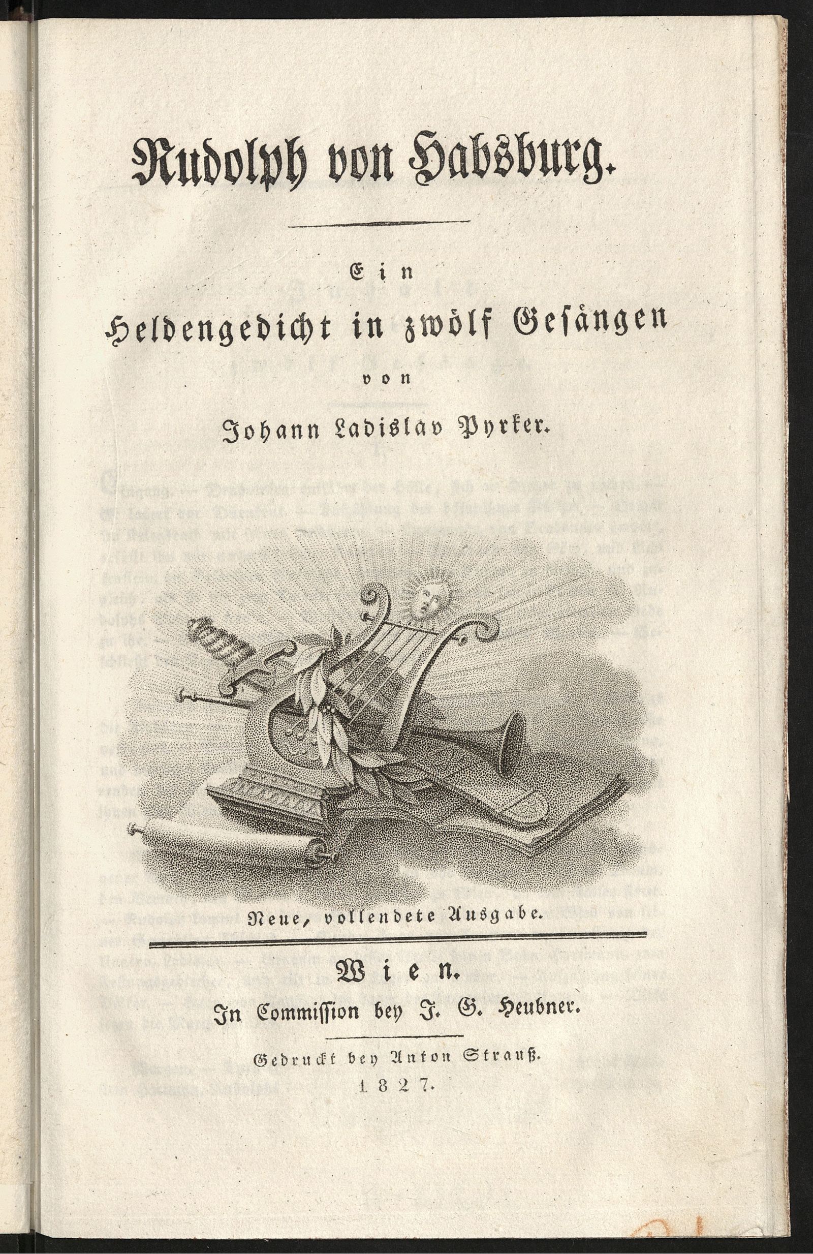 Изображение книги Rudolph von Habsburg: ein Heldengedicht in zwölf Gesängen. - Neue, vollendete Ausgabe