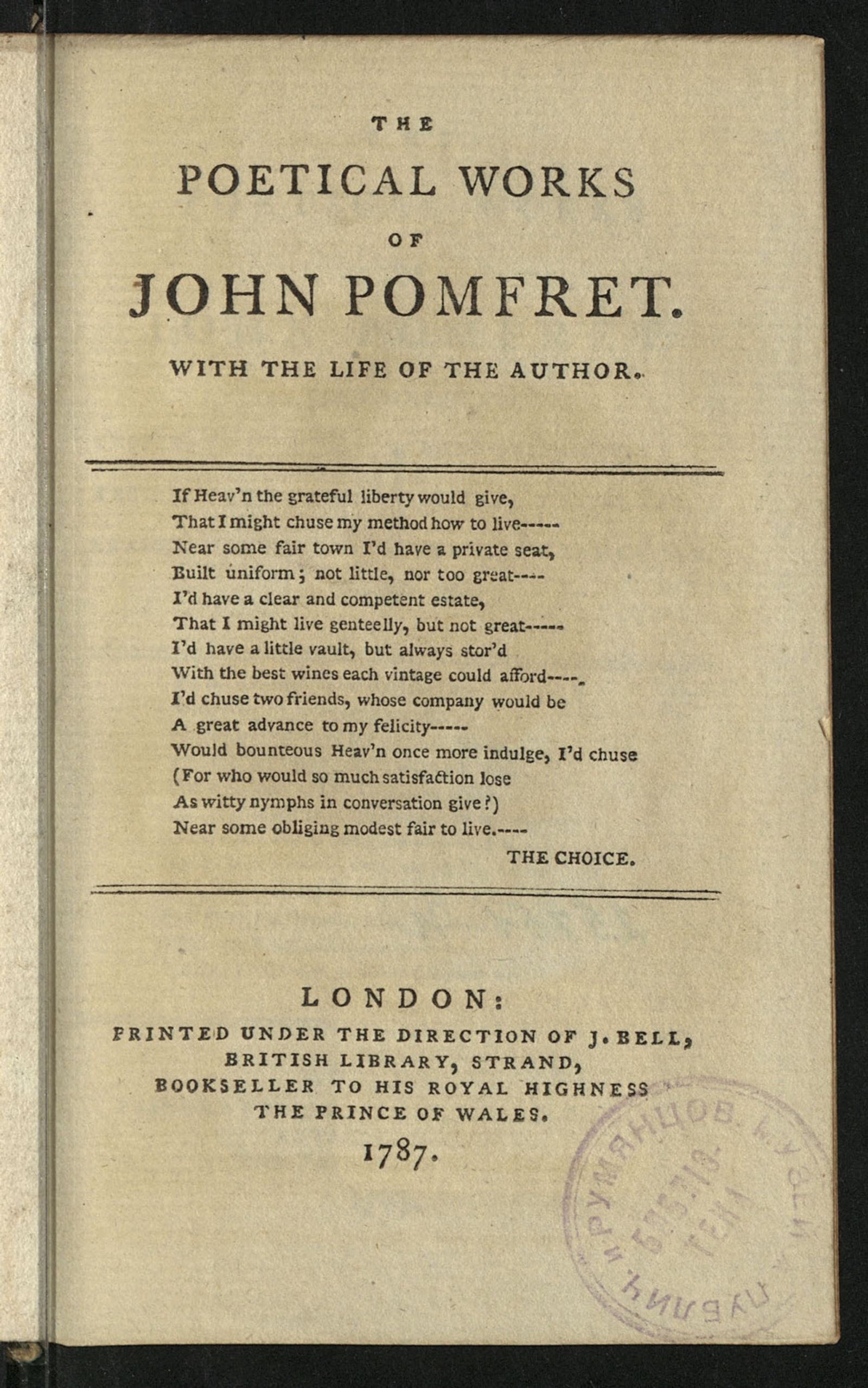 Изображение The poetical works of John Pomfret