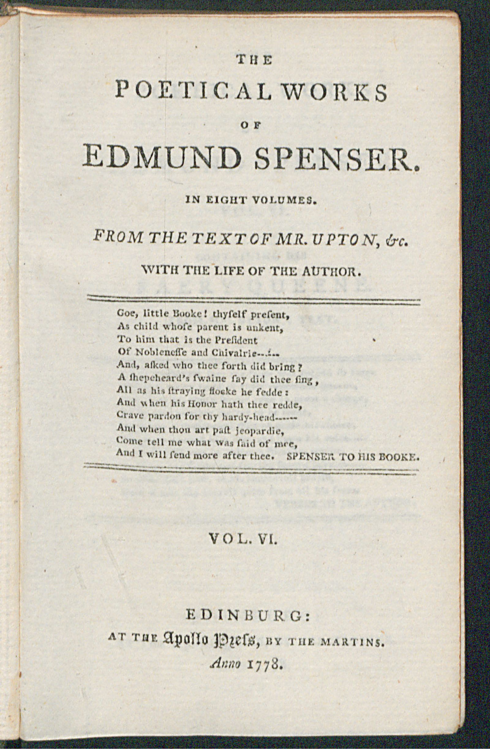 Изображение The poetical works of Edmund Spencer. Vol. 6