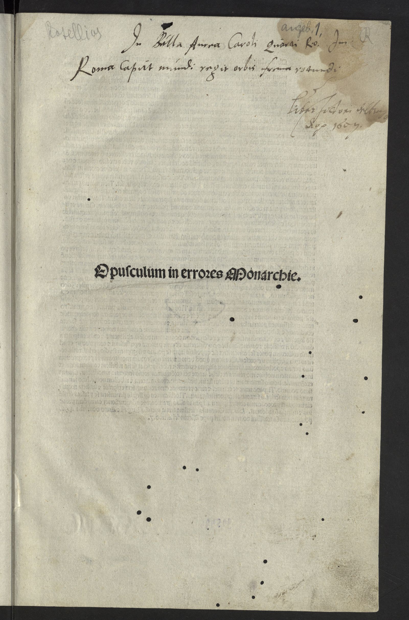 Изображение In errores Monarchiae Antonii de Rosellis