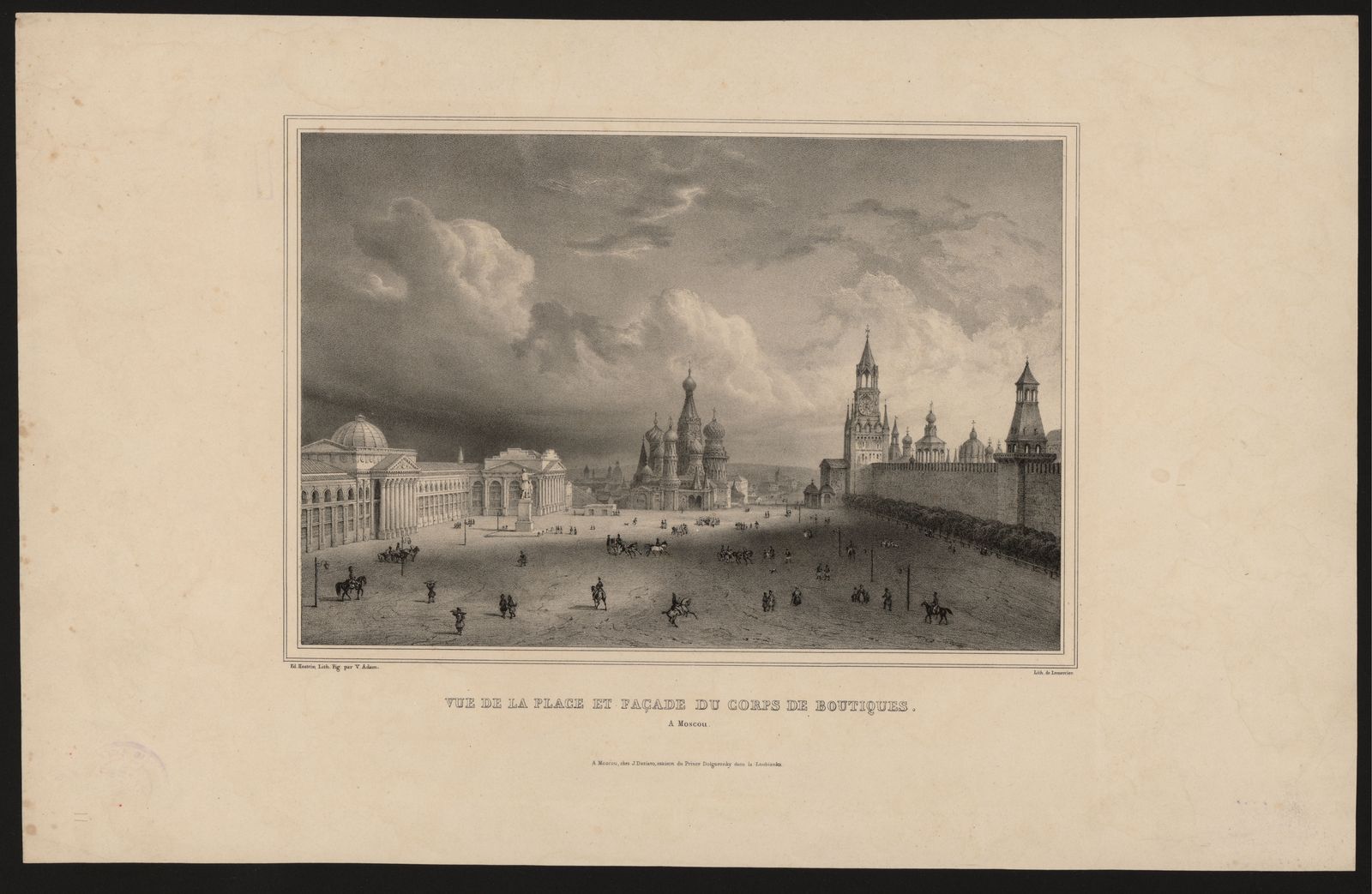 Изображение Vue de la place et façade du corps de boutiques