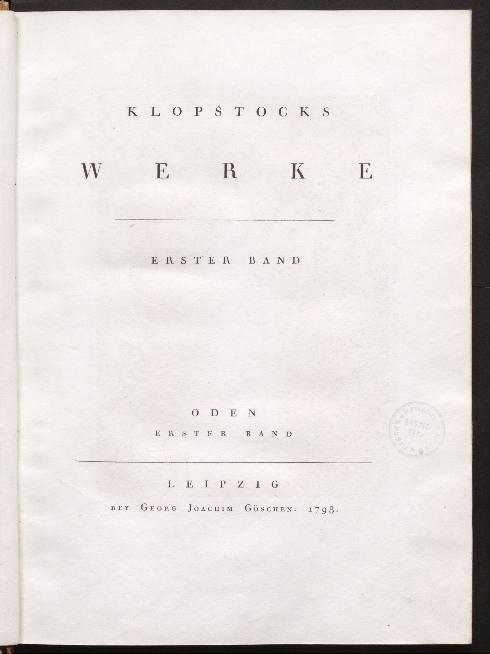 Изображение Klopstocks Werke. Bd. 1