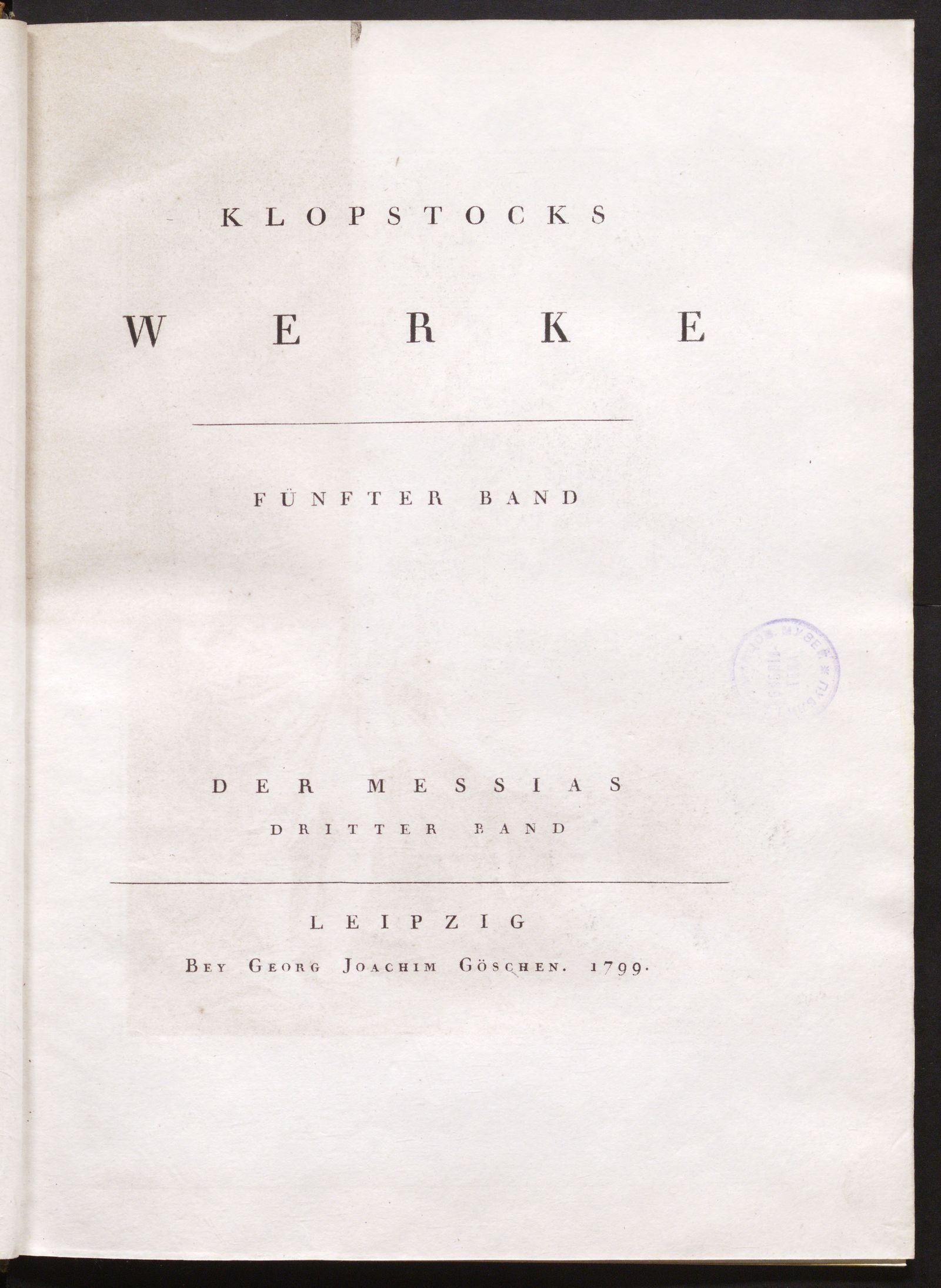 Изображение Klopstocks Werke. Bd. 5