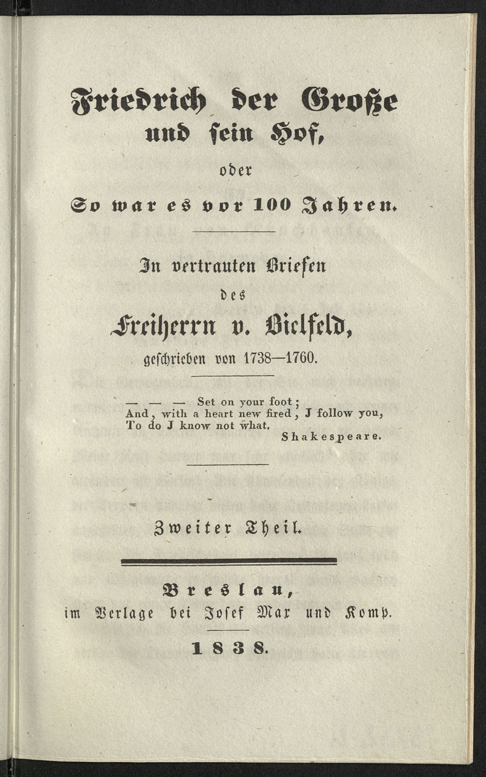 Изображение Friedrich der Große und sein Hof, oder So war es vor 100 Jahren. Th. 2