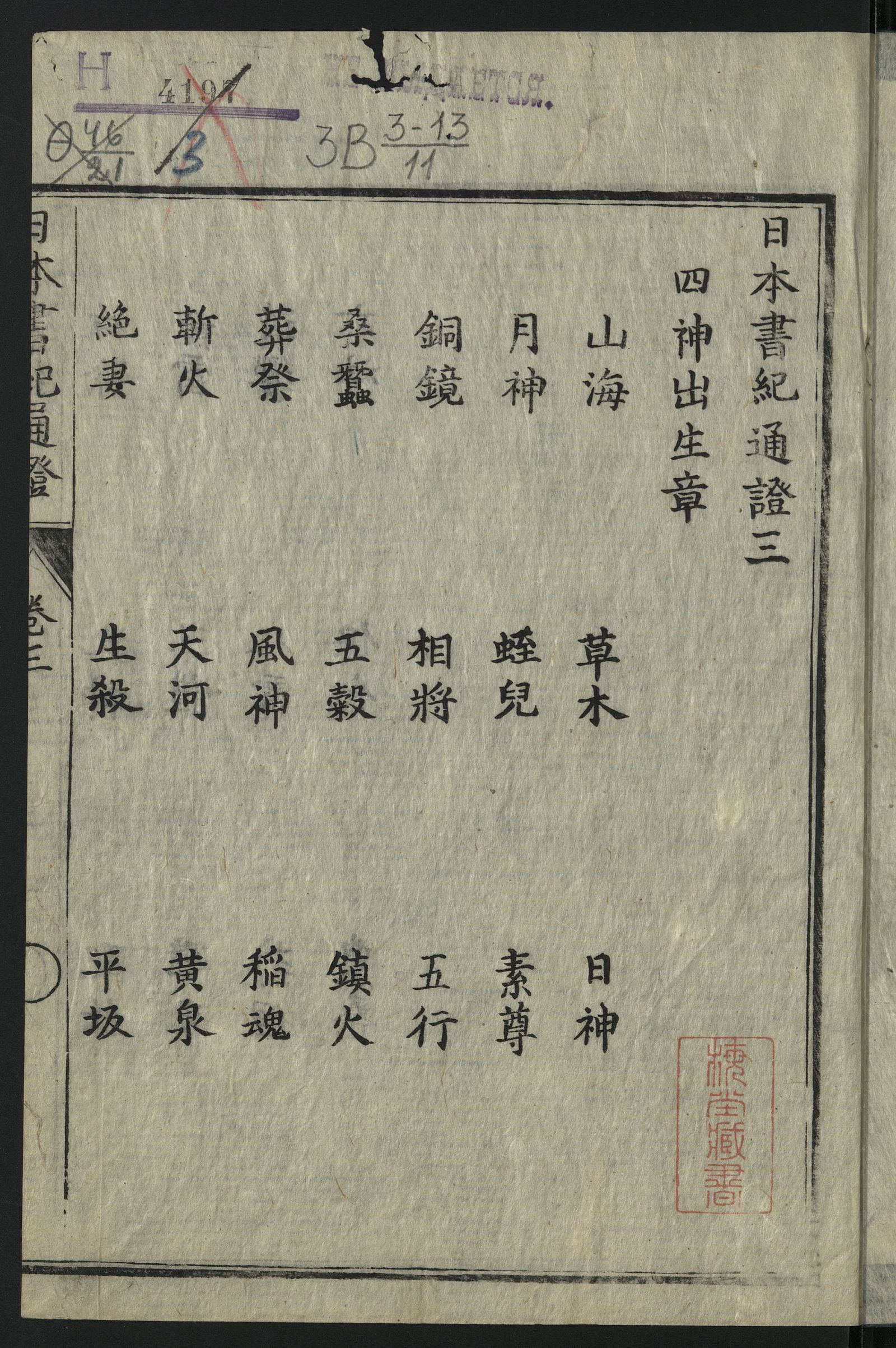 Изображение 日本書紀通證. Т. 3. 第三巻