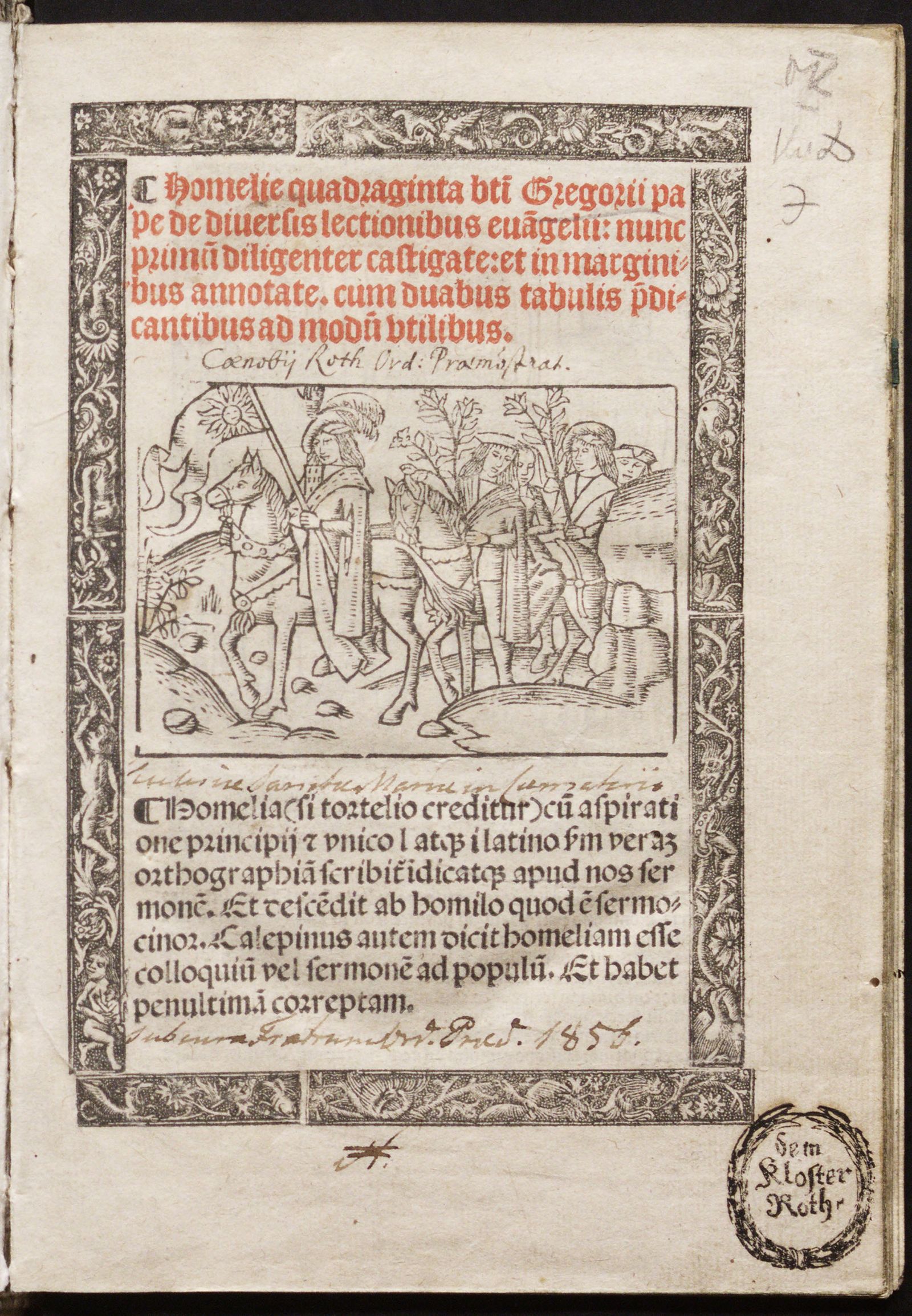 Изображение Homelie quadraginta beati Gregorii pape de diversis lectionibus evangelii