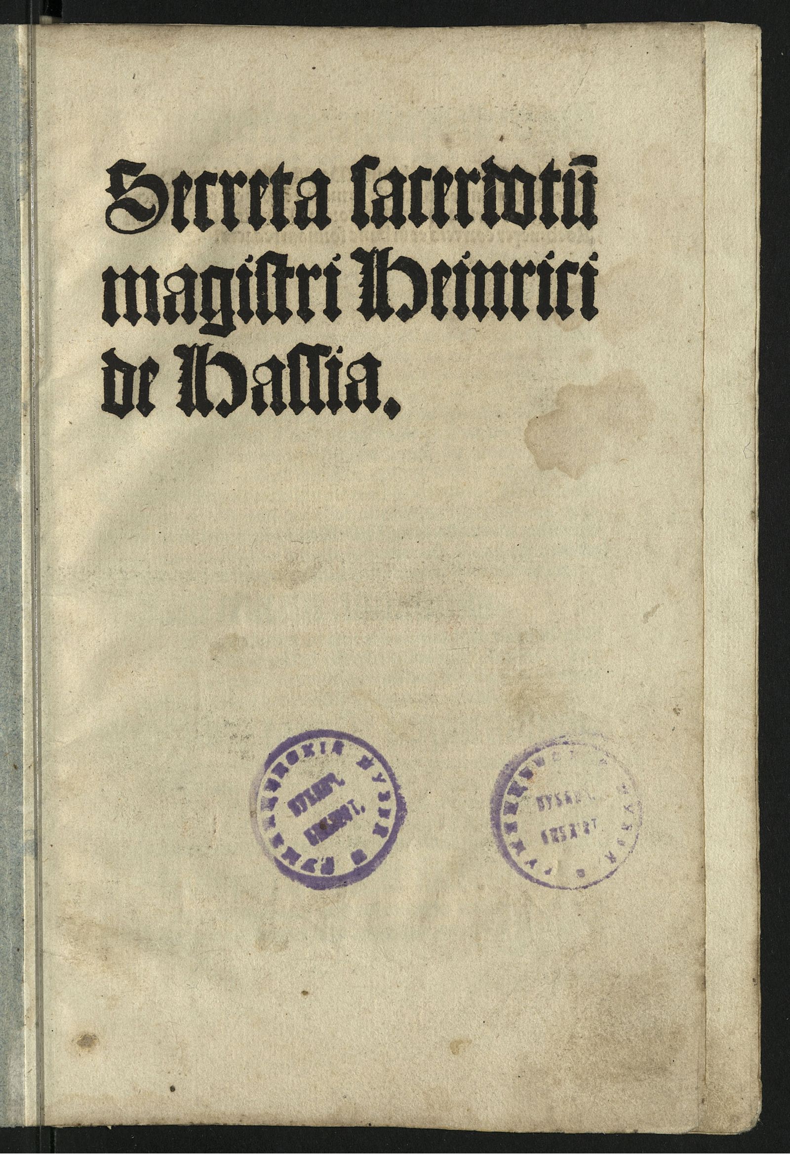 Изображение Secreta sacerdotum