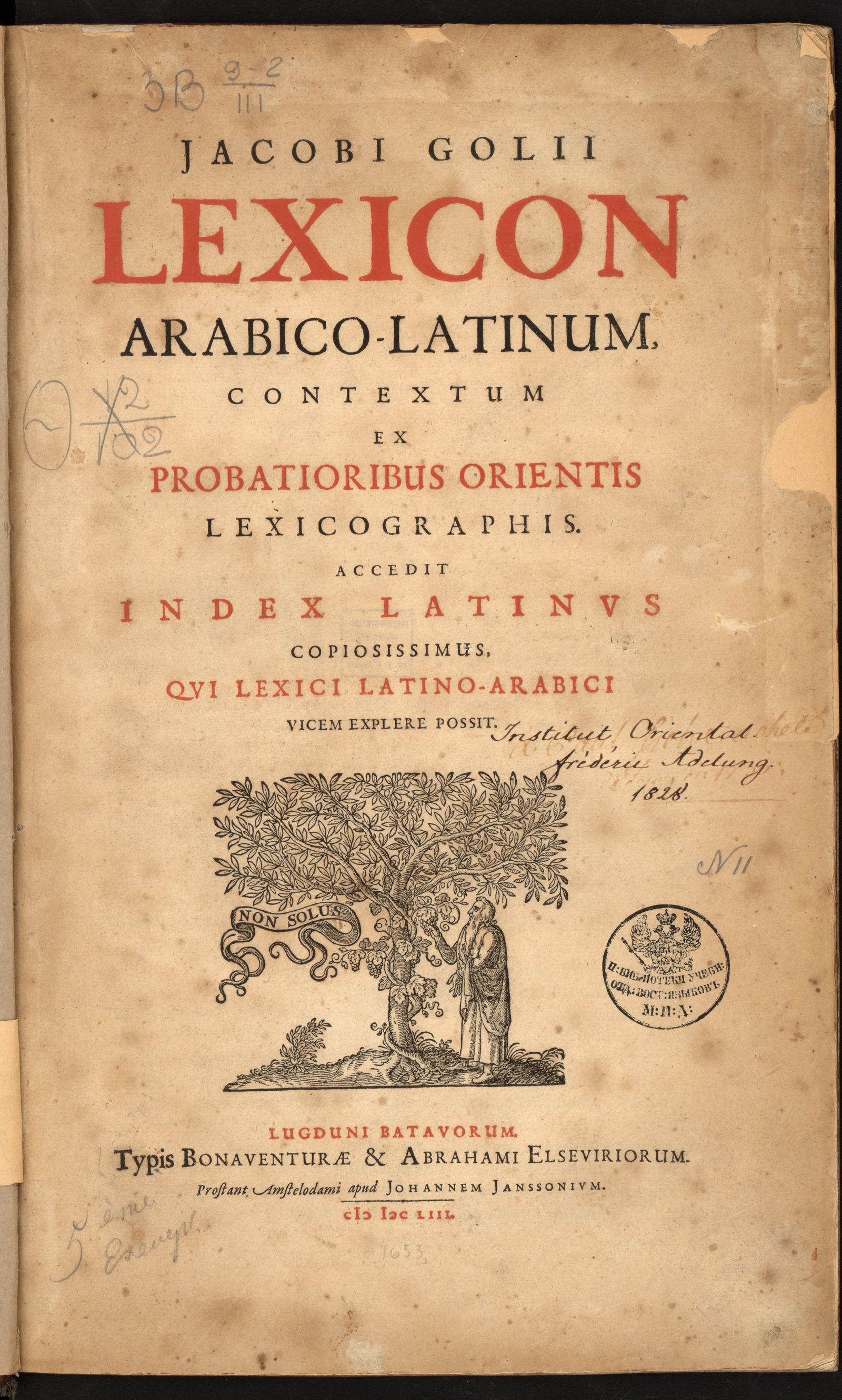 Изображение книги Арабо-латинский лексикон