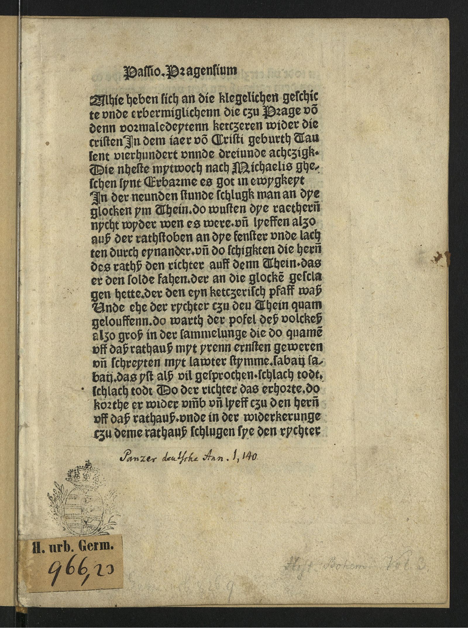 Изображение Passio Pragensium