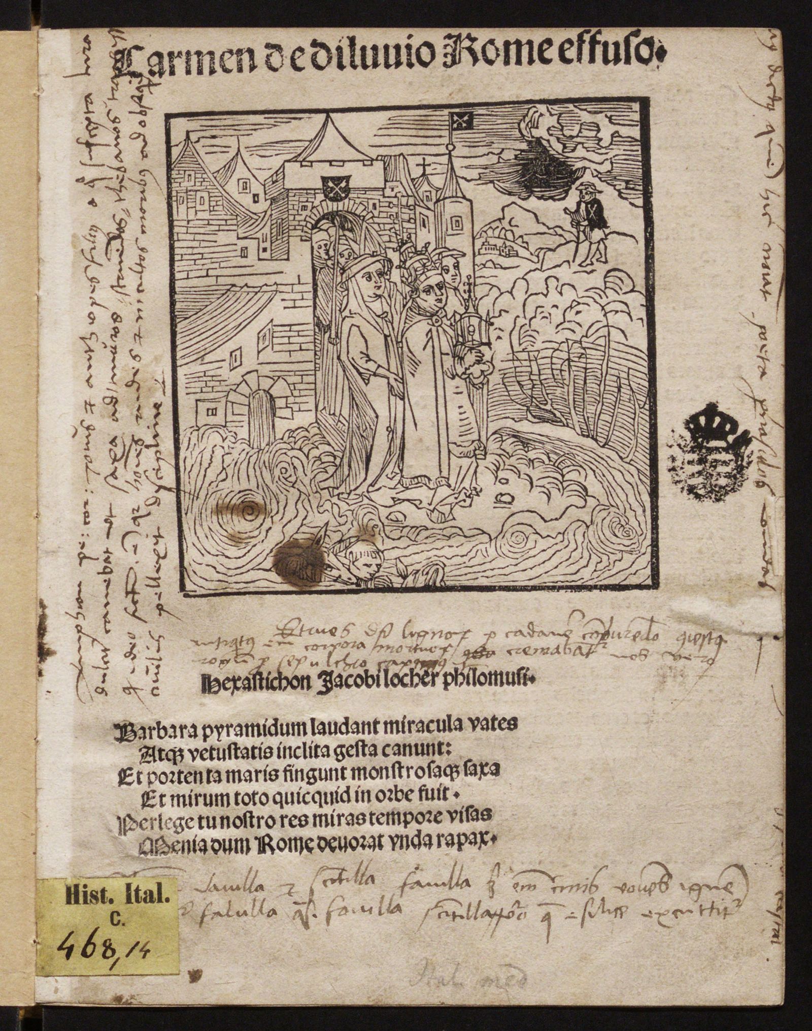 Изображение Carmen de diluvio Romae effuso