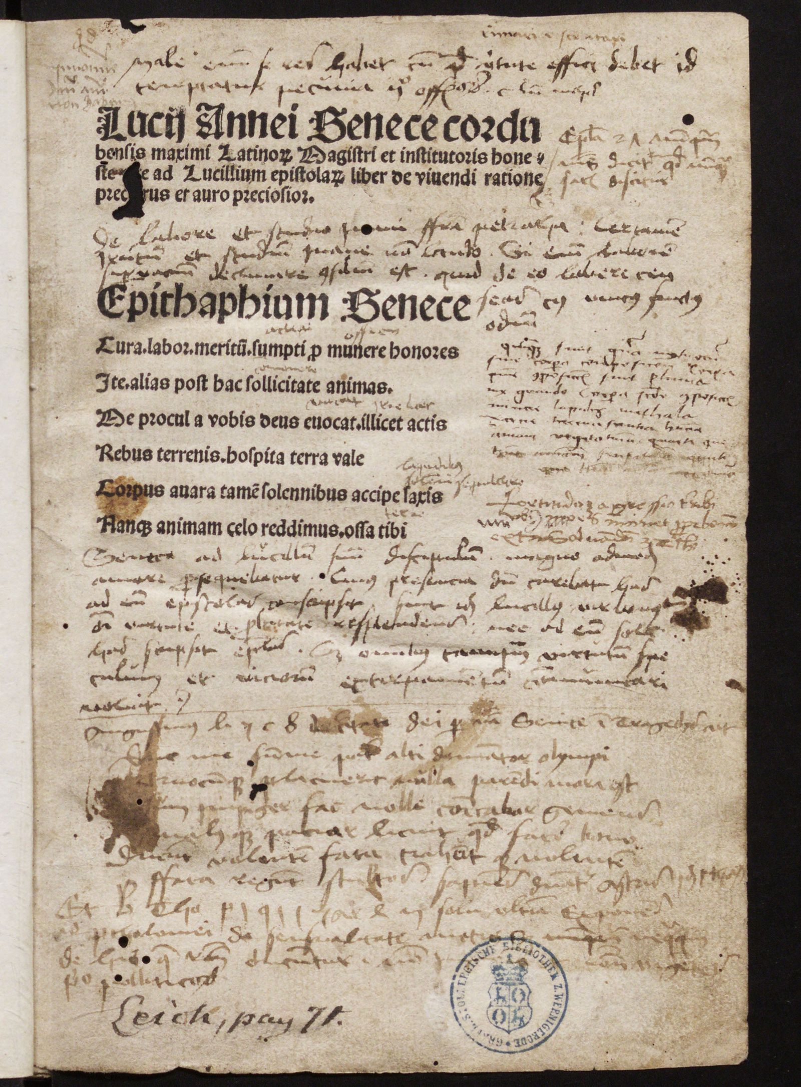 Изображение Epistolae ad Lucilium