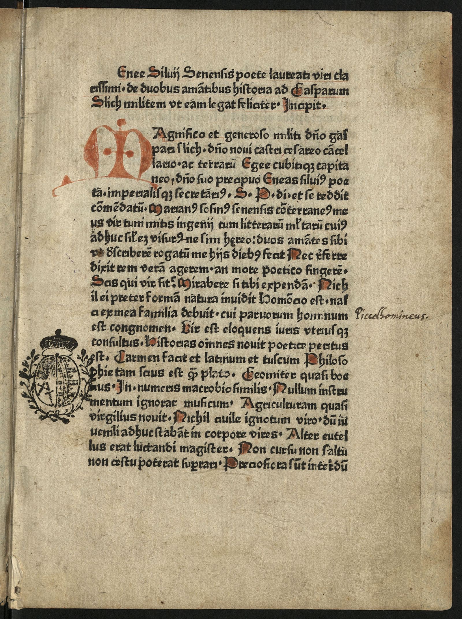 Изображение De duobus amantibus Euryalo et Lucretia