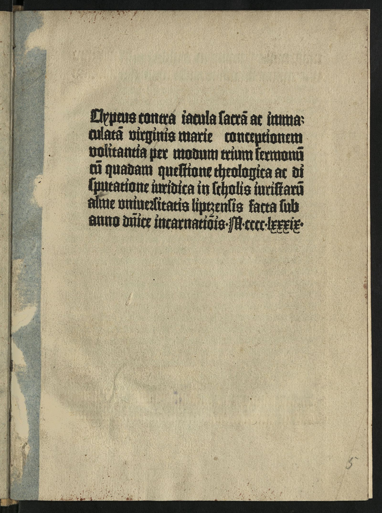 Изображение Clipeus contra iacula in immaculatam virginis Mariae conceptionem volitantia