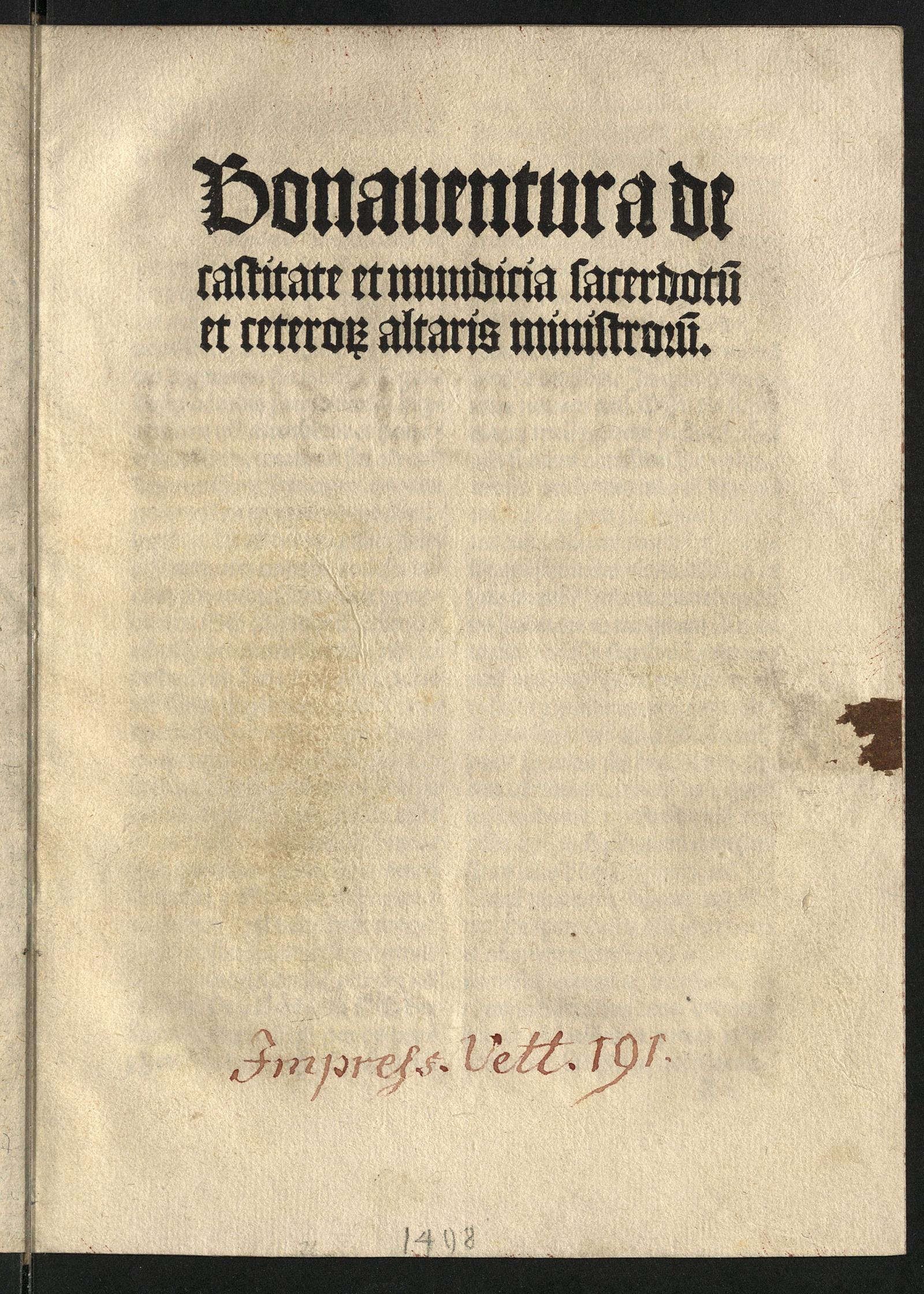 Изображение De castitate et munditia sacerdotum