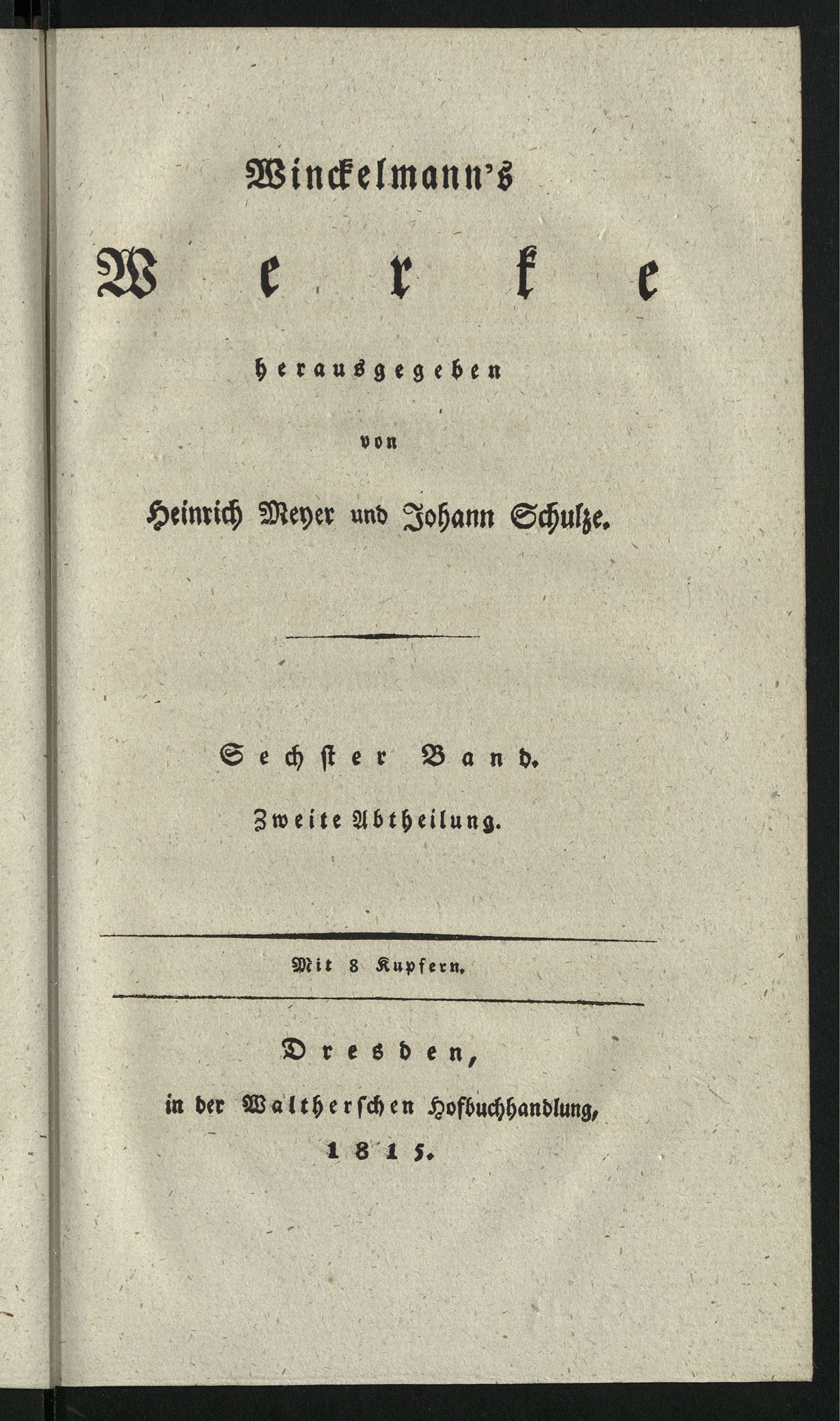 Изображение Winckelmann's Werke. Bd. 6