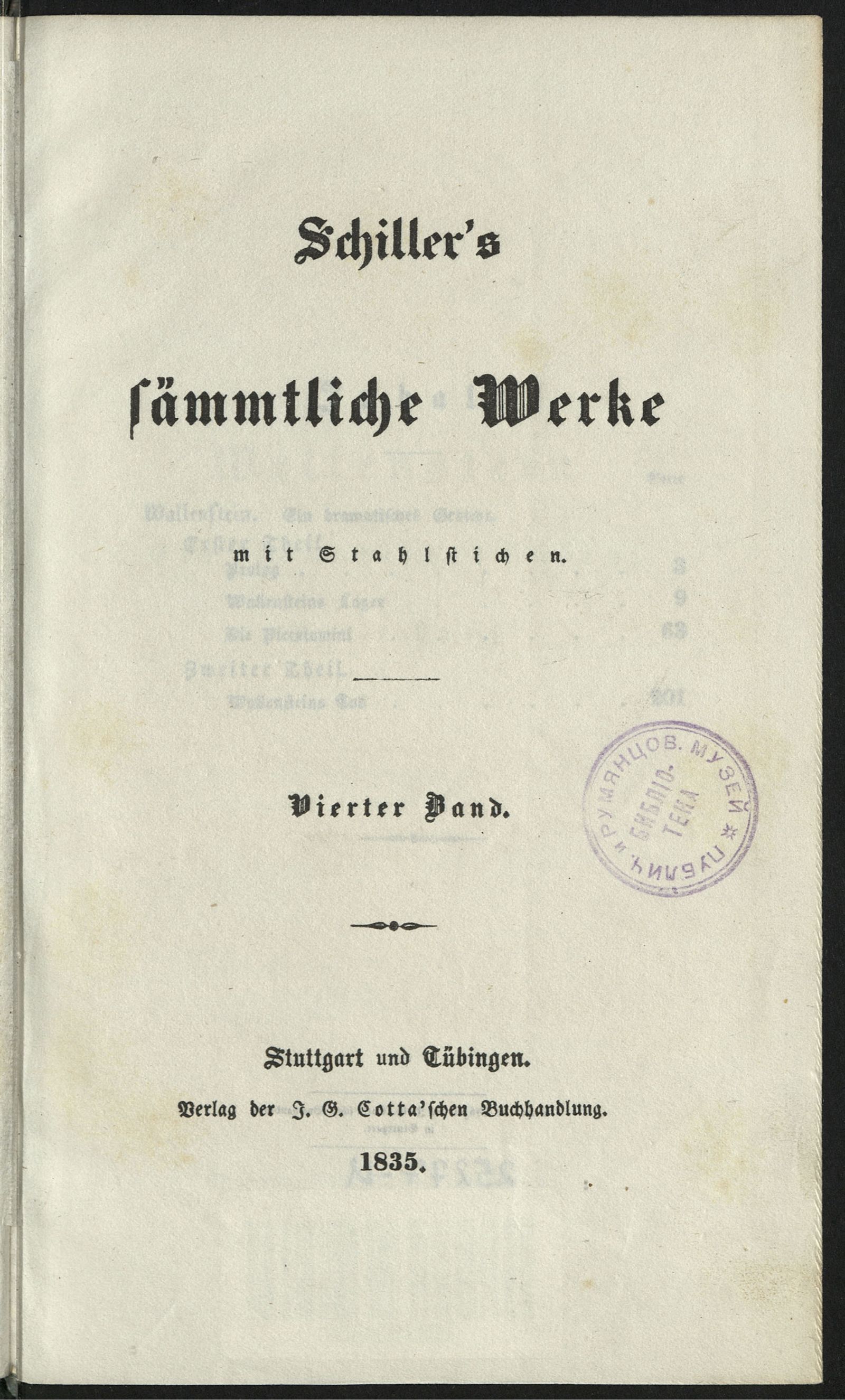 Изображение Schiller's sämmtliche Werke. Bd. 4