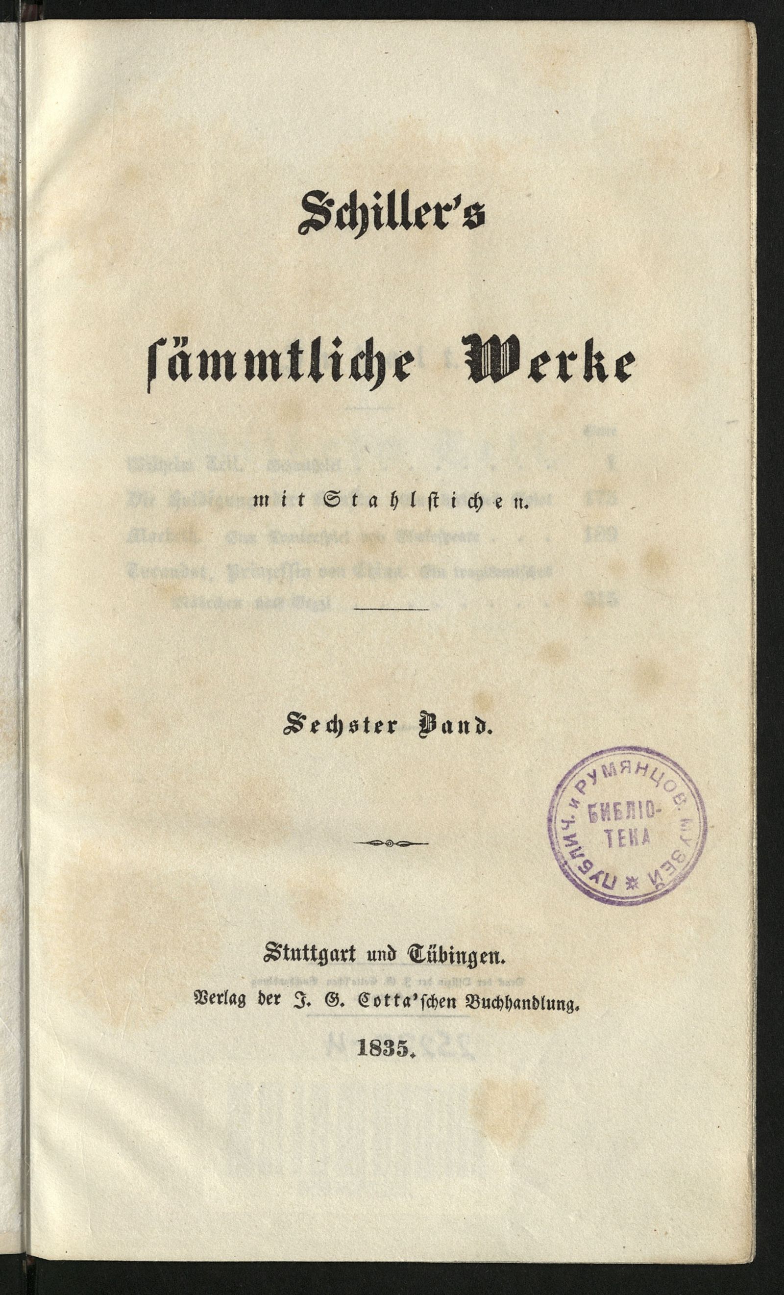 Изображение Schiller's sämmtliche Werke. Bd. 6