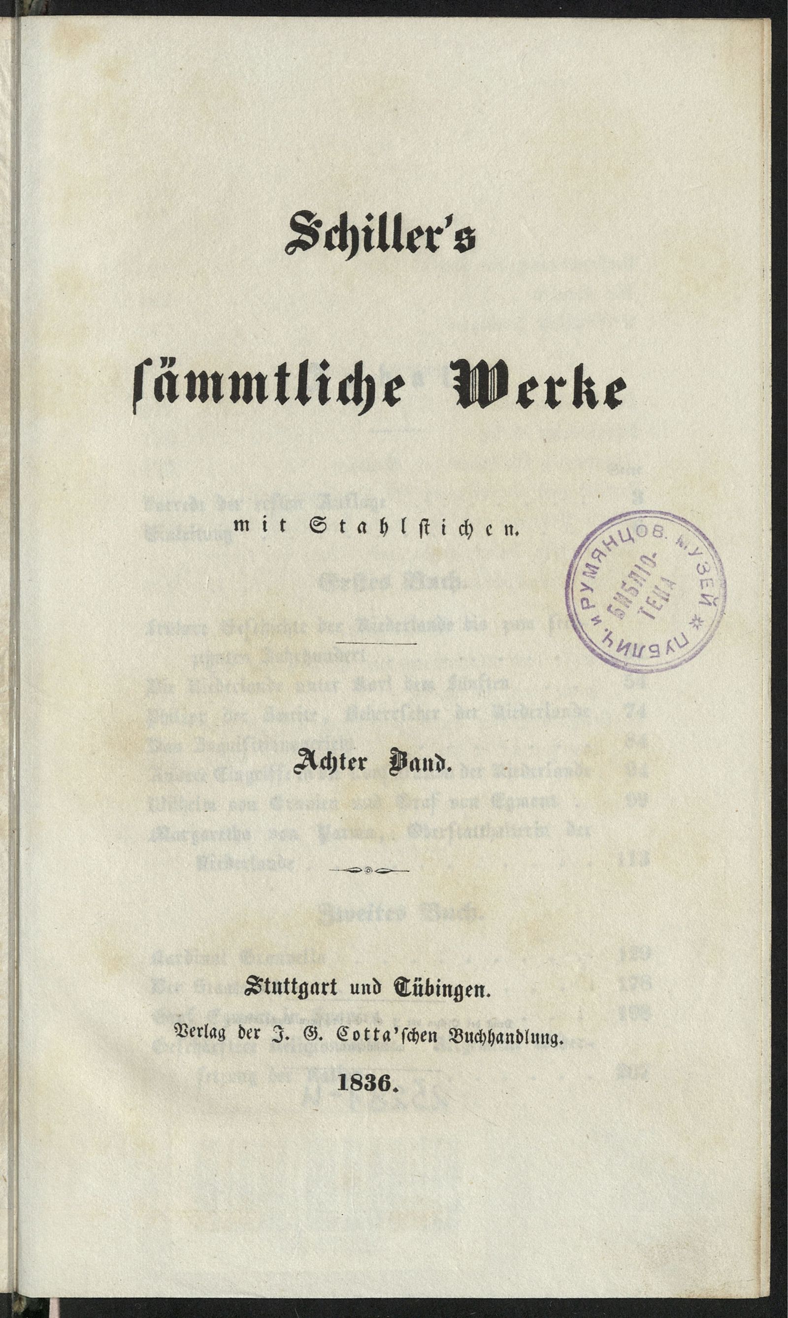 Изображение Schiller's sämmtliche Werke. Bd. 8