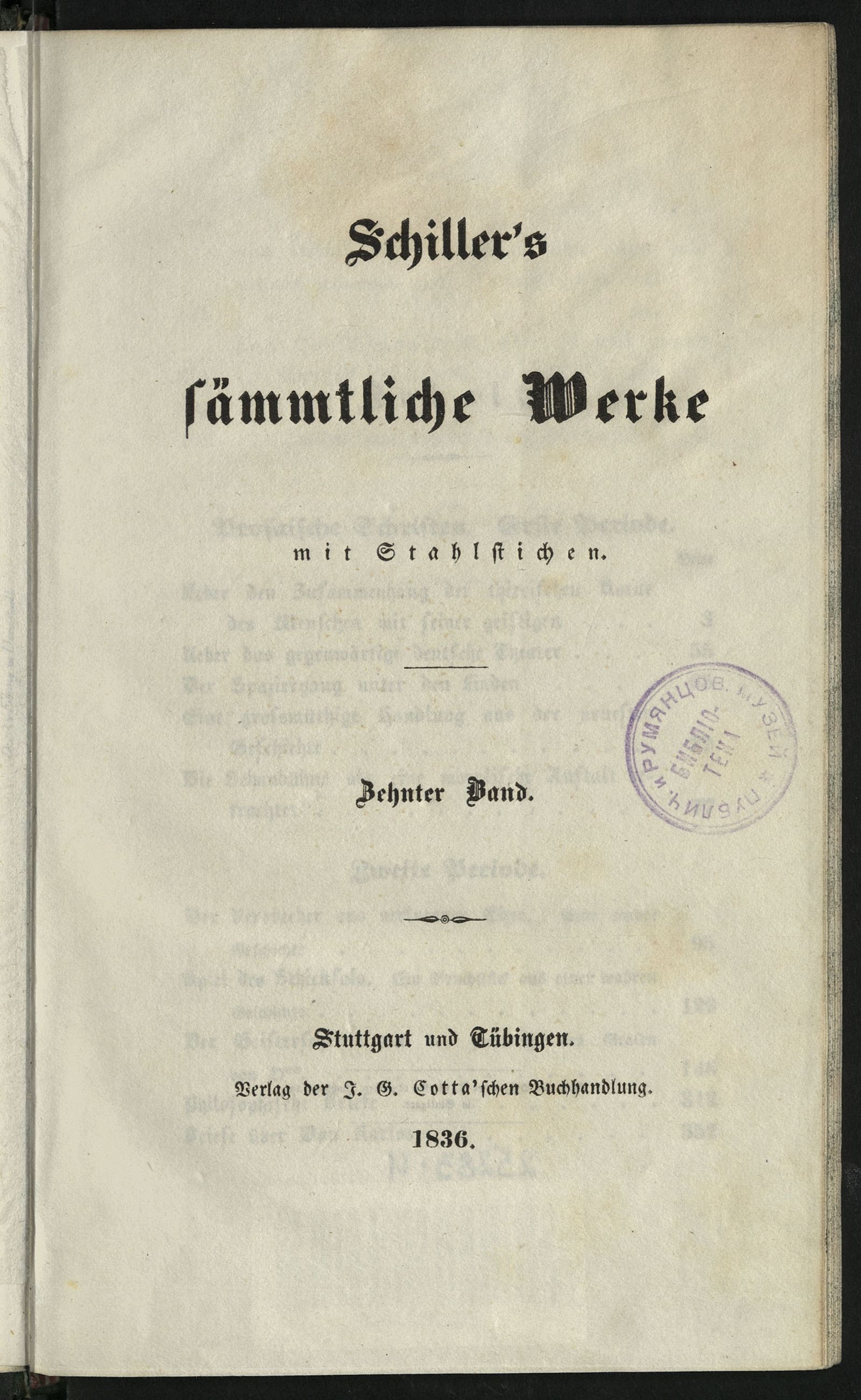 Изображение Schiller's sämmtliche Werke. Bd. 10