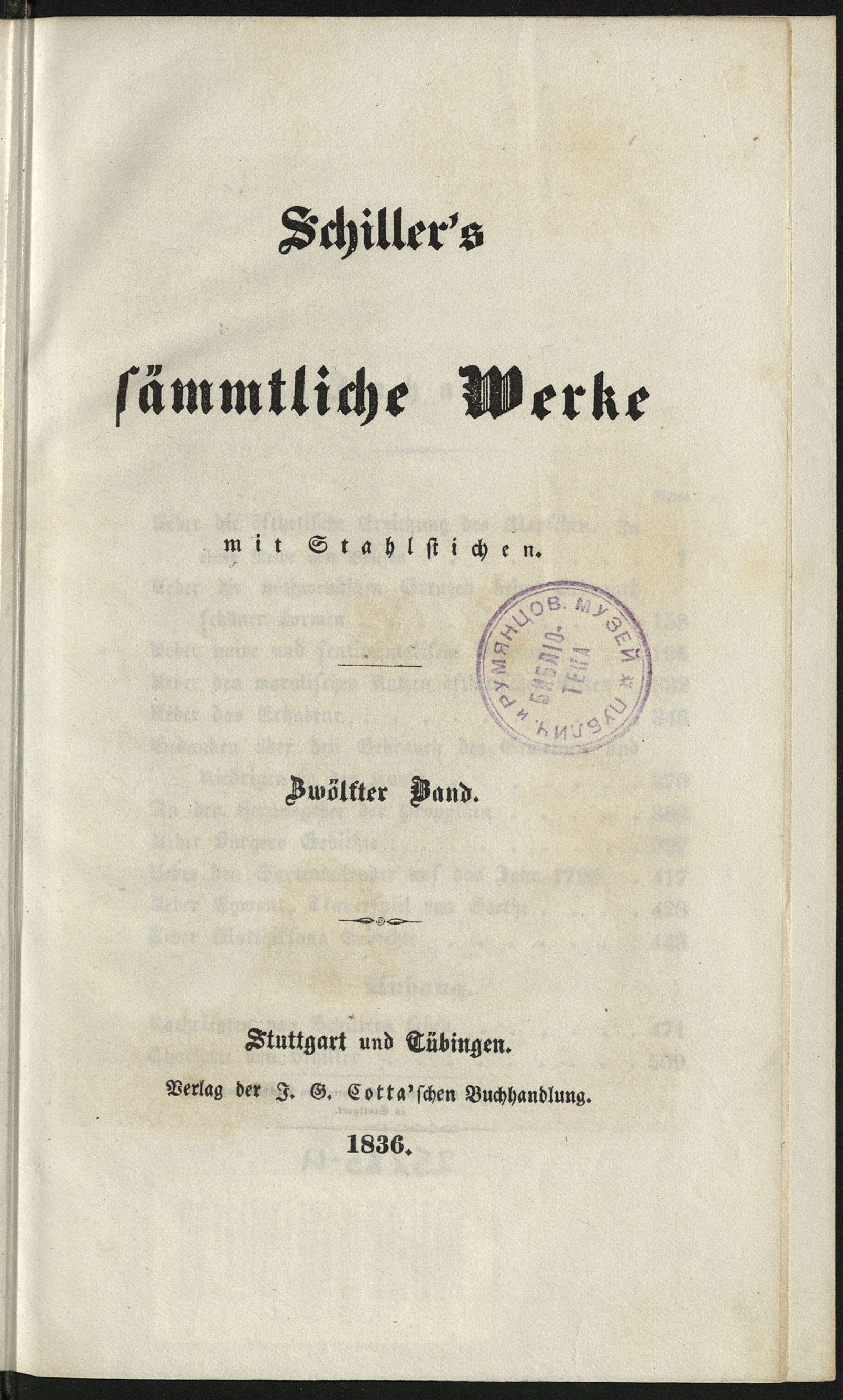 Изображение книги Schiller's sämmtliche Werke. Bd. 12