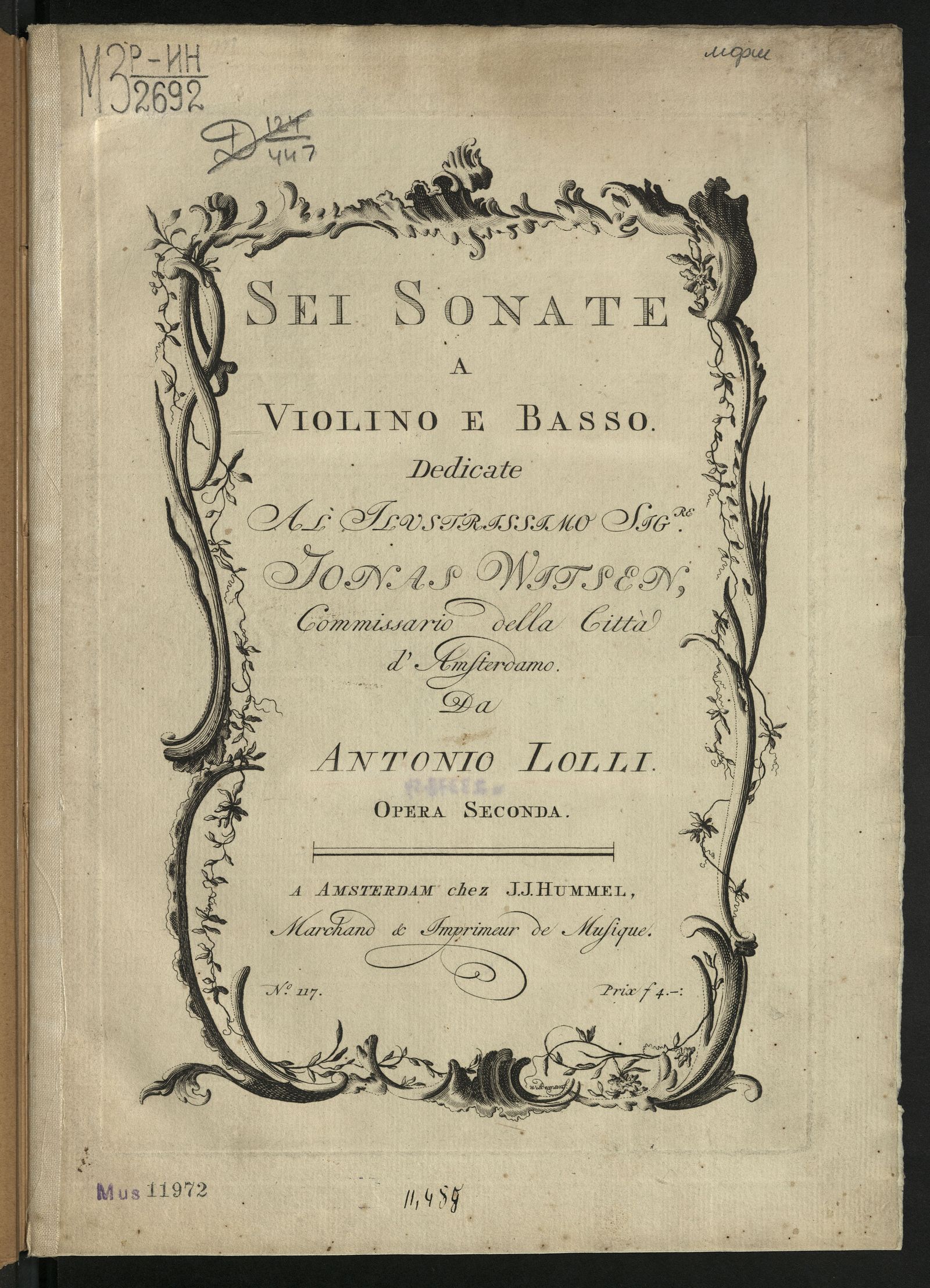 Изображение Sei sonate