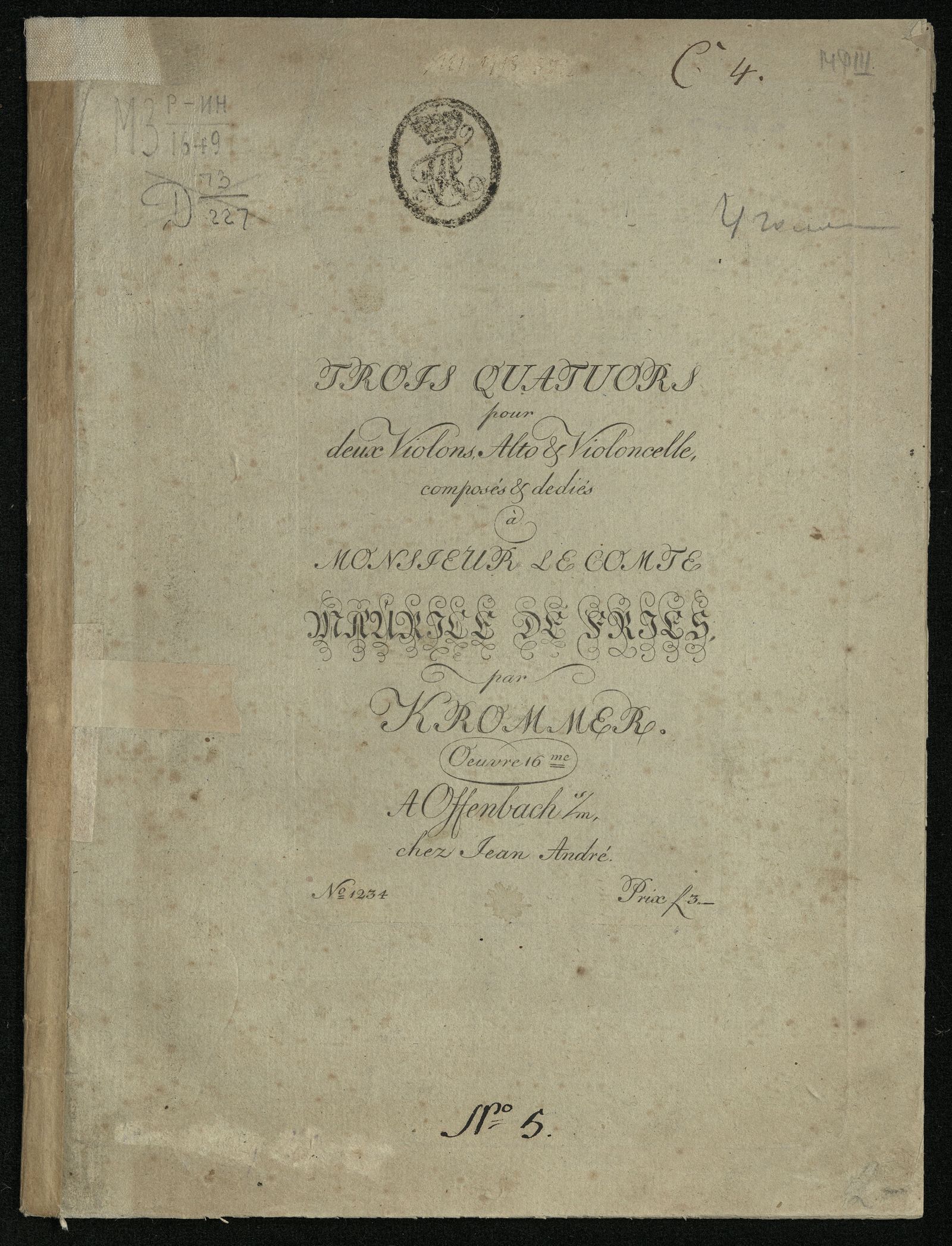 Изображение Trois quatuors