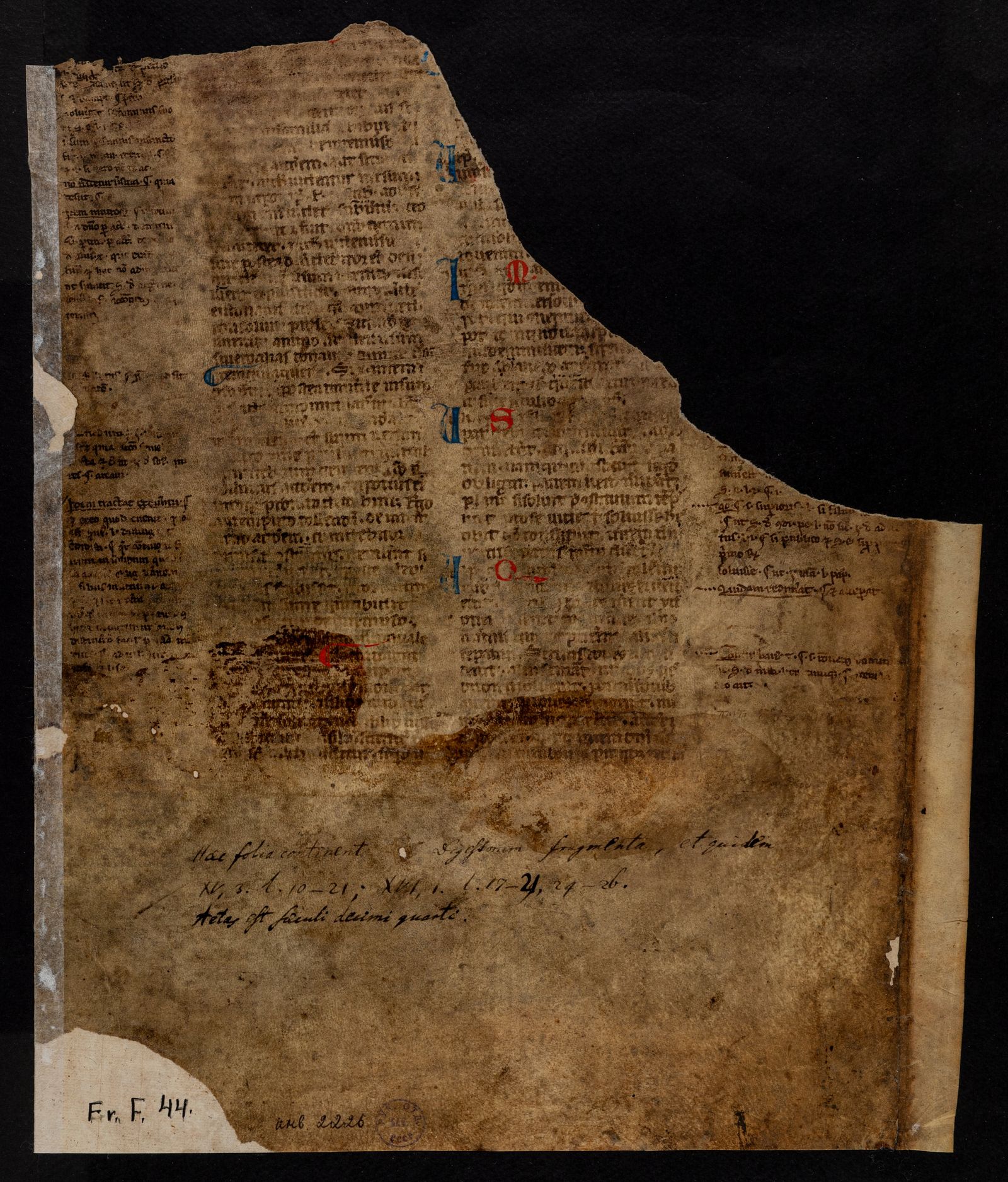 Изображение Свод гражданского права. Дигесты, книга XV, титул III, 10-21. Книга XVI, титул I, 17-21