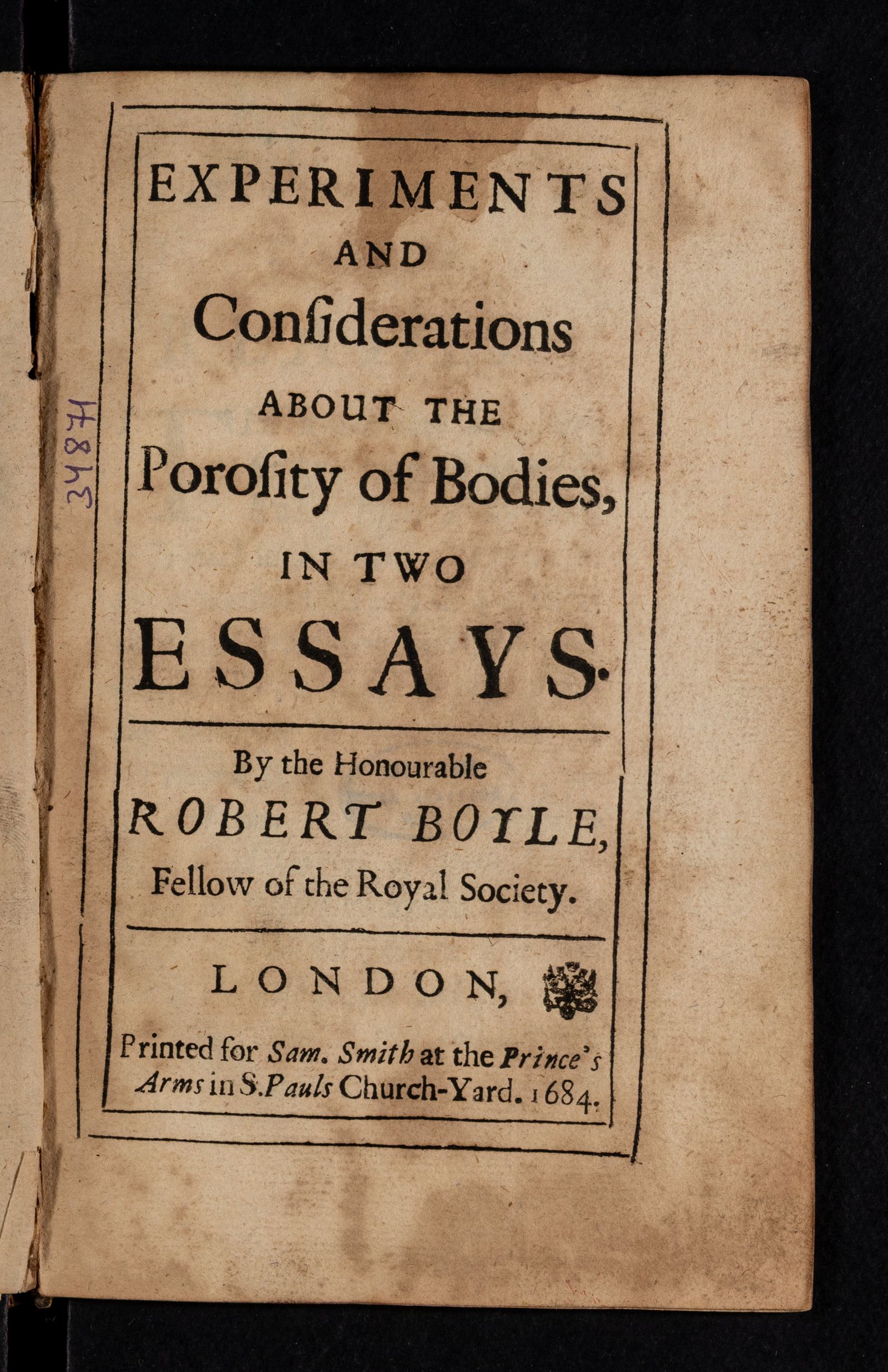 Изображение Experiments and considerations about the porosity of bodies, in two essays